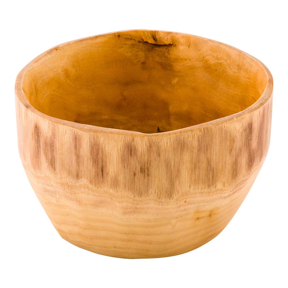 Restaurantware Nature Tek 9.75 Inch Rustic Serving Bowl 1 Handmade Decorative Salad Bowl - Shatter-Proof Scratch-Resistant Natur
