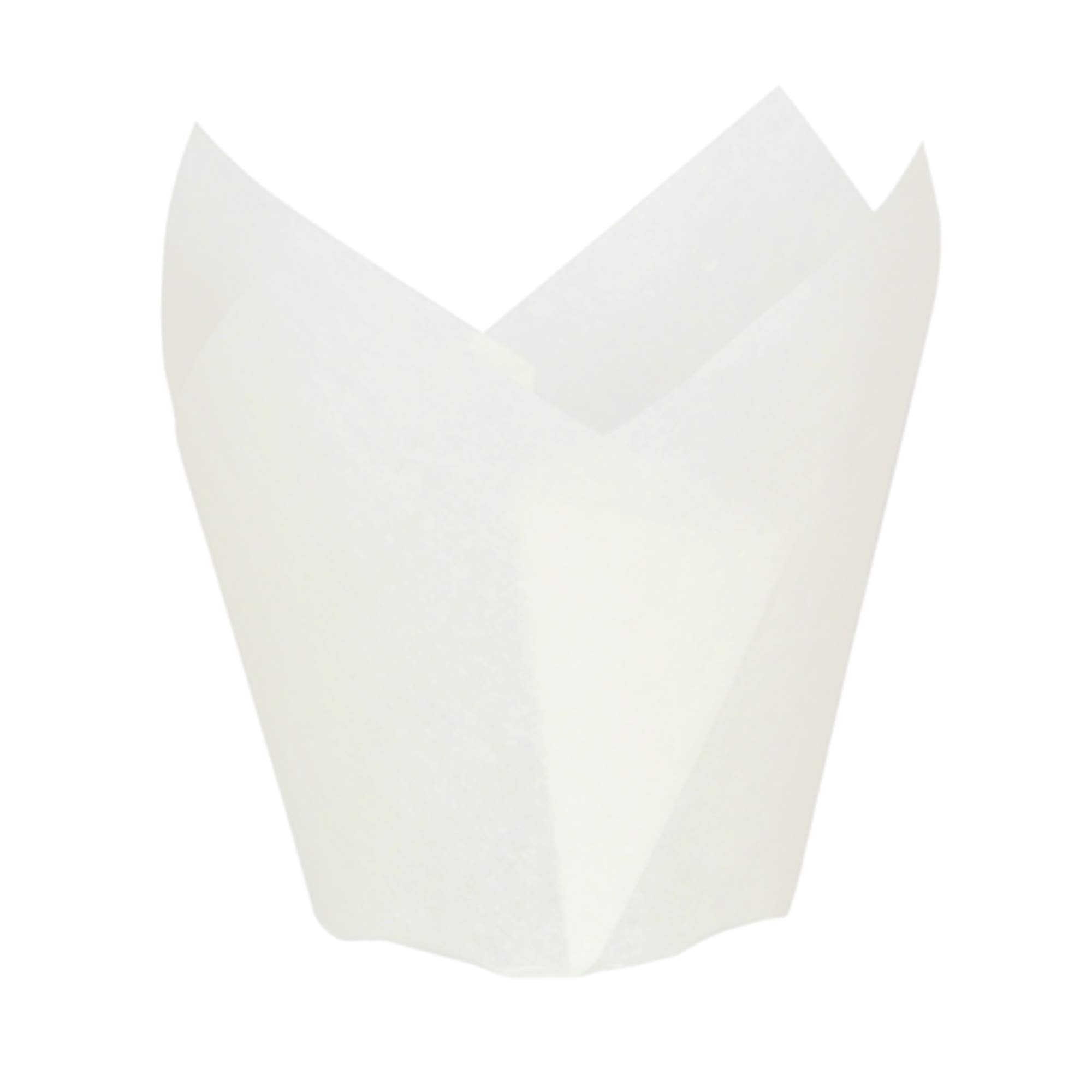 Packnwood -209Cpst1B Tulips White Silicone Baking Cup Liner,White Tulip Cupcake Liners,Parchment Paper Cupcake Liners (1.25 Oz,