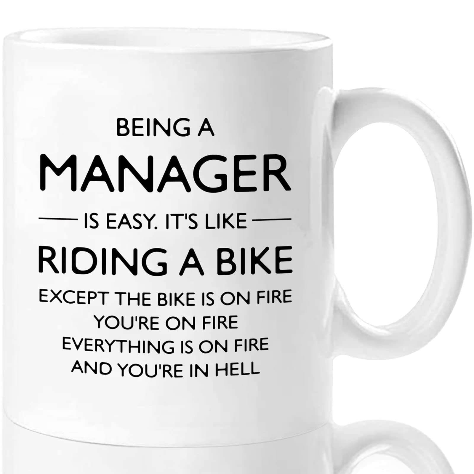 Shqiueos Boss Day Manager Gifts-Being A Manager Is Easy Coffee Mug, Funny Gifts For Manager Boss Leader Boss Lady, Manager Gift