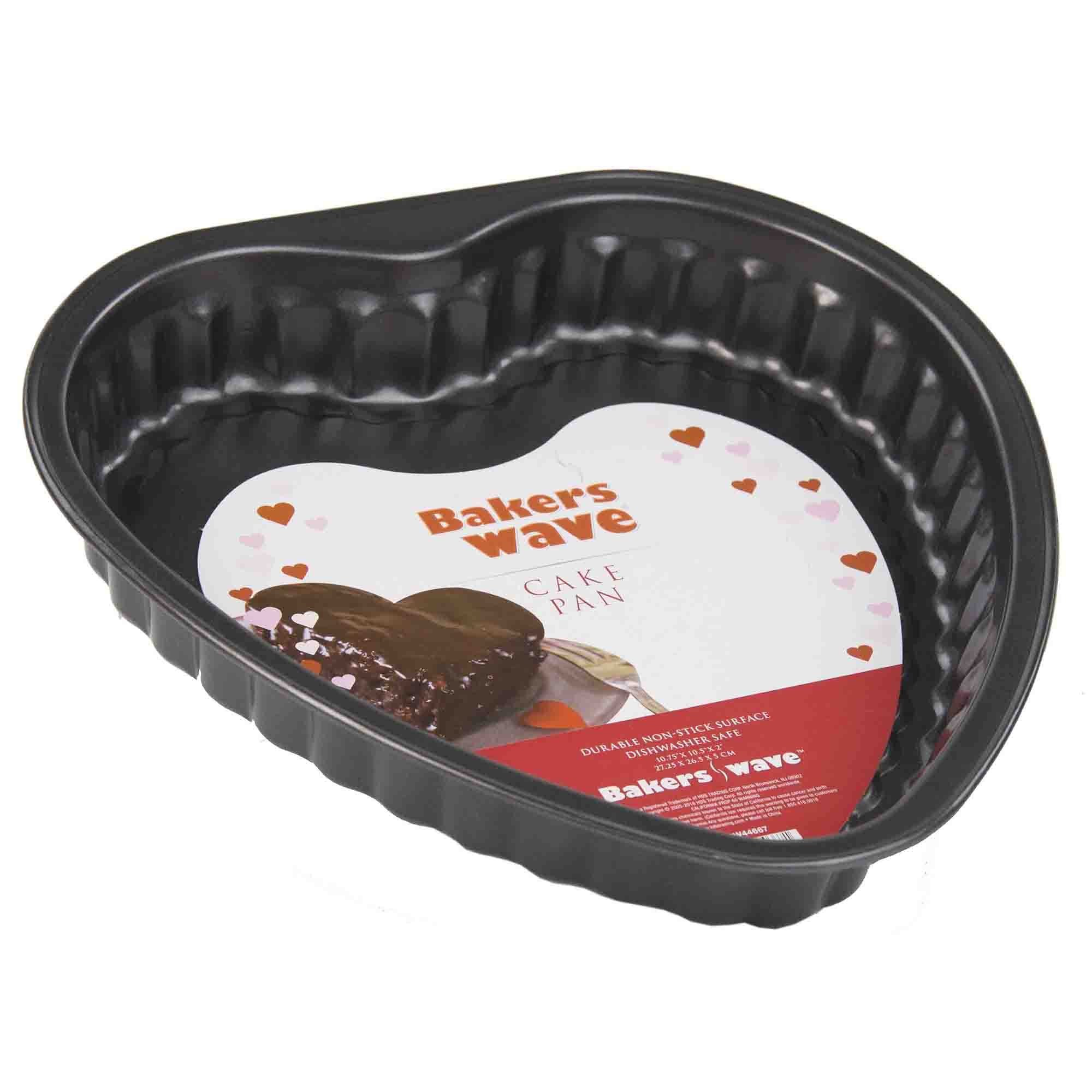 Home Basics Heart Shaped Cake Pan, 14.5'' X 10.25'' X .62'',Silver
