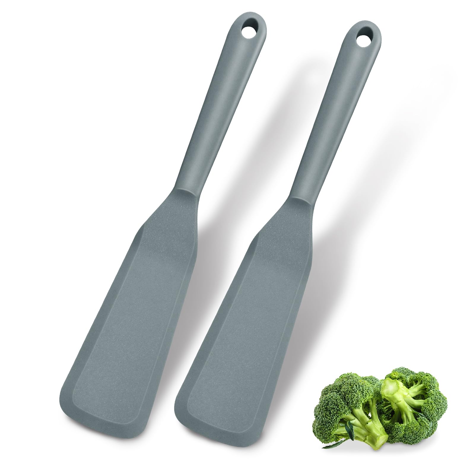 Silicone Omelette Spatula Turner, Long Crepe Pancake Spatula Nonstick Heat Resistant Cooking Spatula For Egg, Pancake, Pizza, Bu