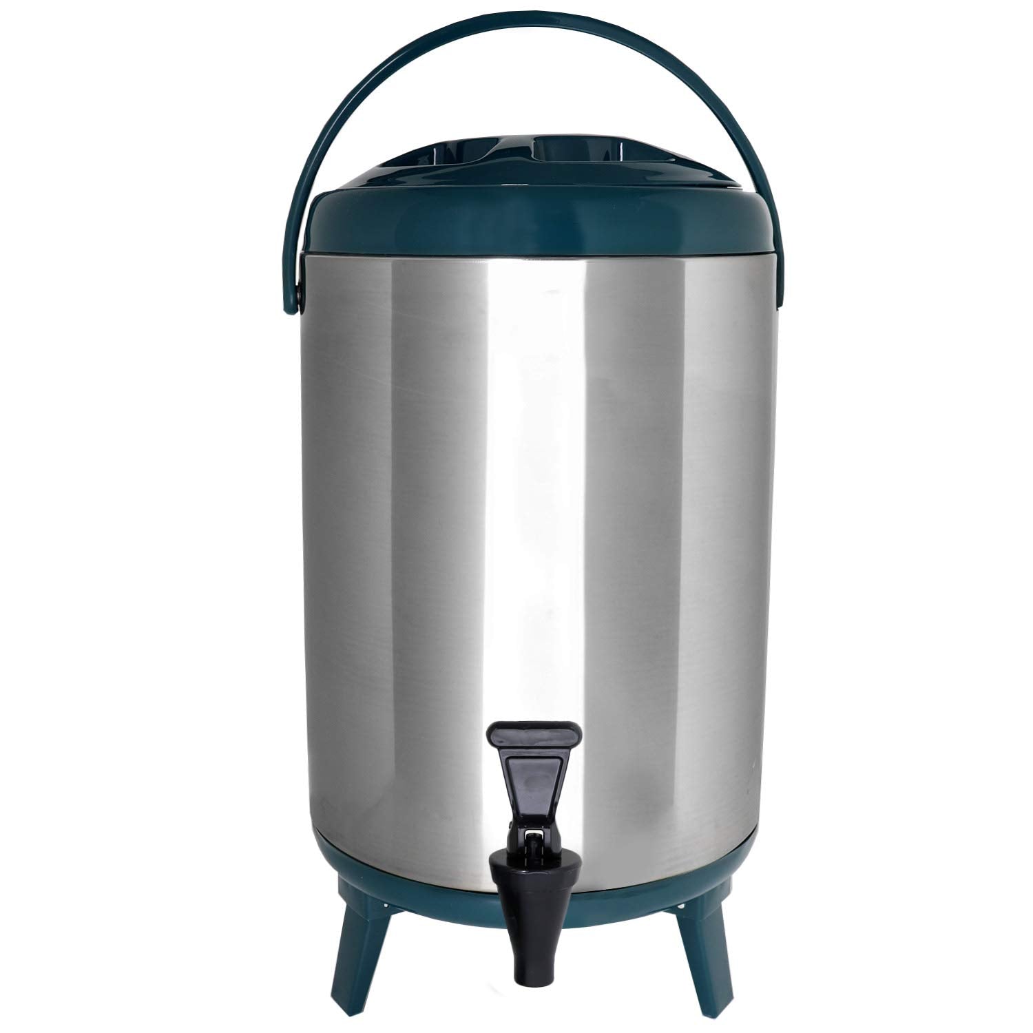 Vollum Stainless Steel Insulated Beverage Dispenser - Insulated Thermal Hot And Cold Coffee Carafe - 12 Liter Drink Dispenser Wi