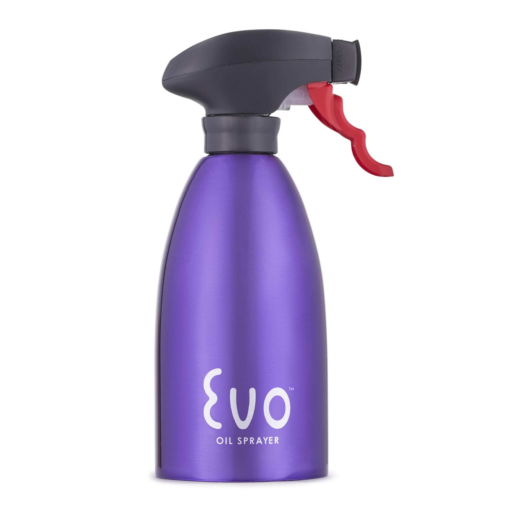 Evo Stainless Steel Oil Sprayer Non-Aerosol For Olive Cooking Oils, 16Oz, Purple