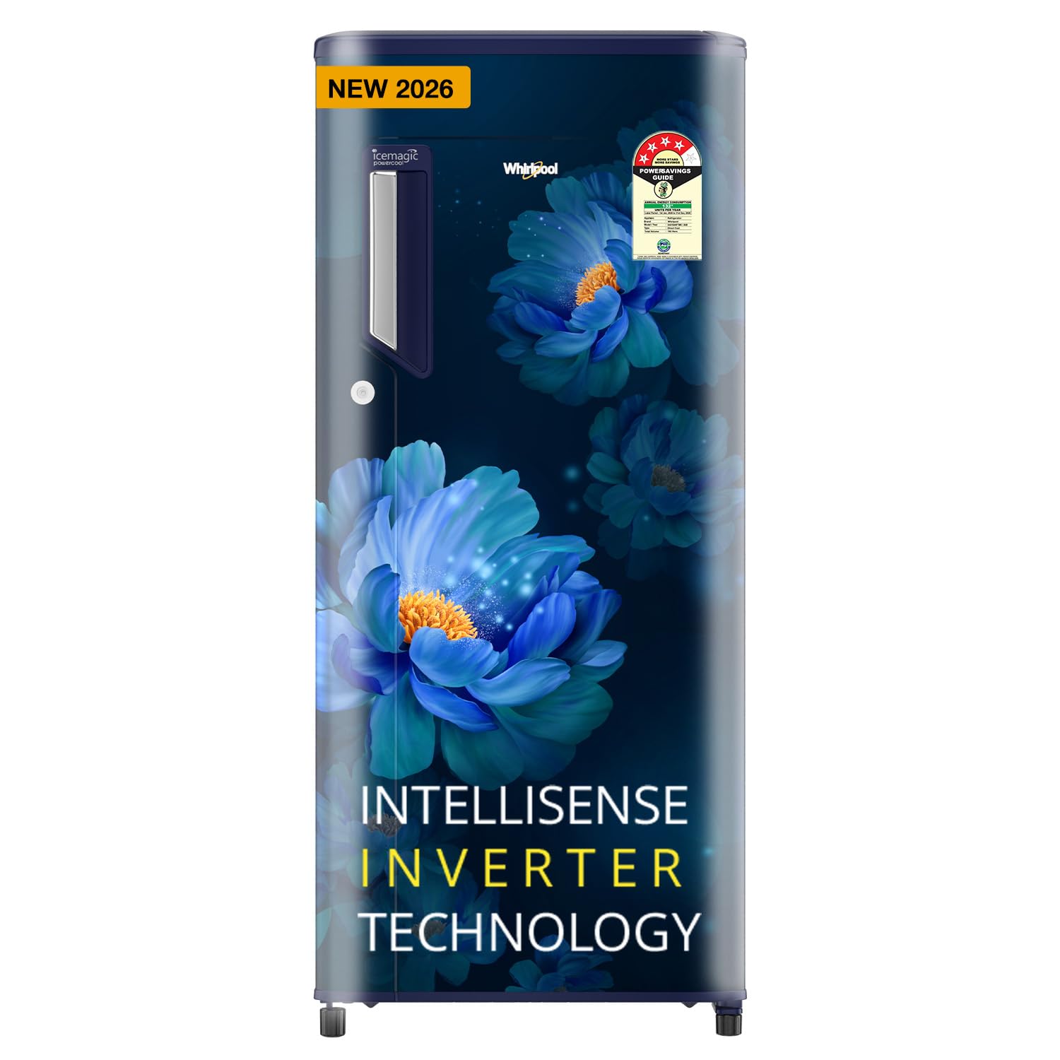 Whirlpool 192 L 4 Star Icemagic Powercool DirectCool Single Door Refrigerator (215 Impc Prm 4S Sapphire PeonyY, Blue, 2026 Mod