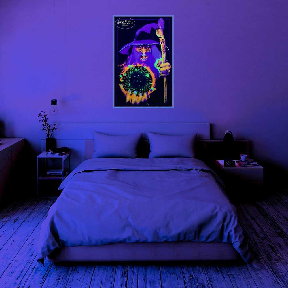 Mystic Wizard - Flocked Blacklight Poster - 23'' X 35''