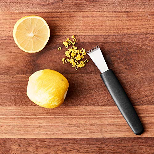Mercer Culinary Citrus Zester - Retail Packaging,Black