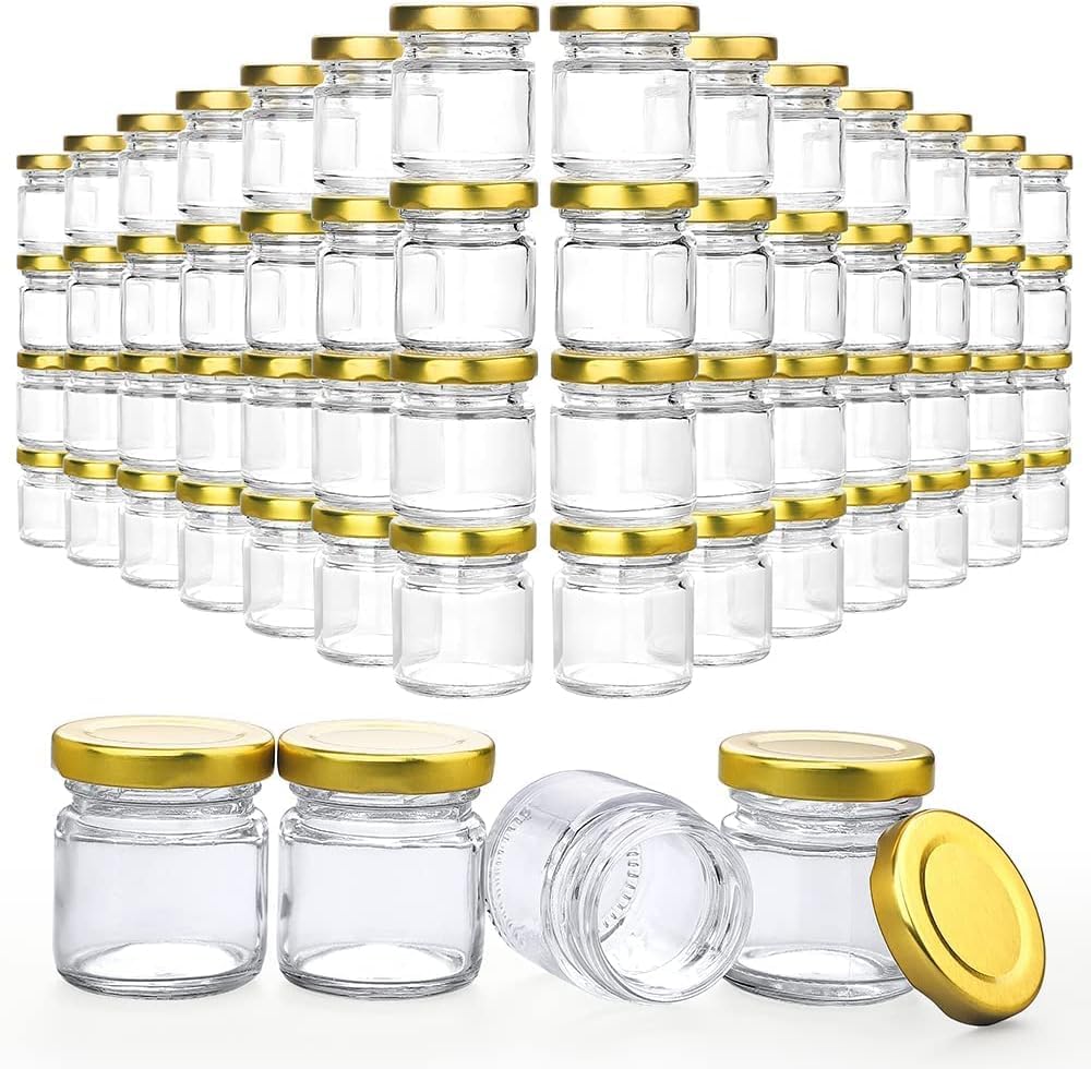 Polaris Fox 50Ml Empty Glass Gar With Golden Lid | Can Be Used For Candle Making And Storing Things At Home | (12)