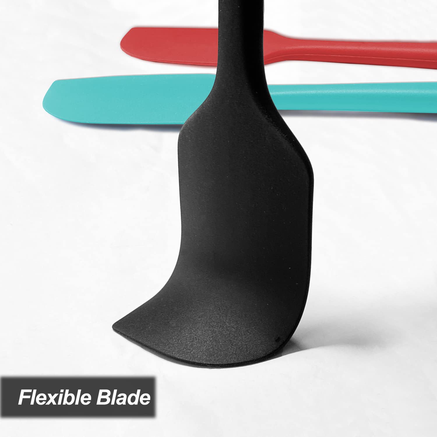 3 Pack Large Silicone Spatula For Kitchen,600F Heat Resistant Rubber Spatulas For Baking,Cooking, Scraping,And Mixing,Non Stick