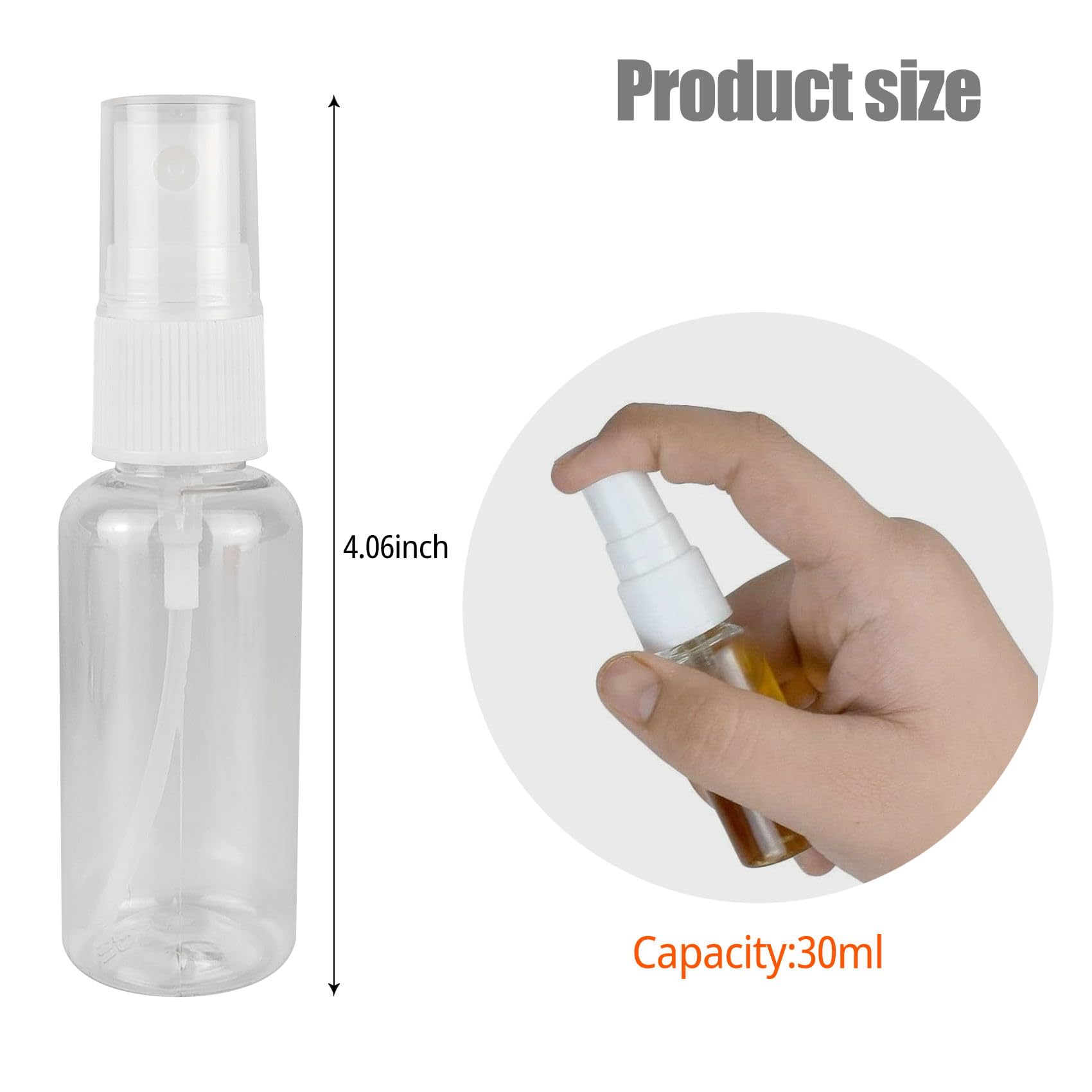 Gaadskcer 5 Pack Spray Bottle, 1 Oz/30Ml Small Plastic Spray Bottles, Travel Size Spray Bottle, Fine Mist Spray Bottles (5)