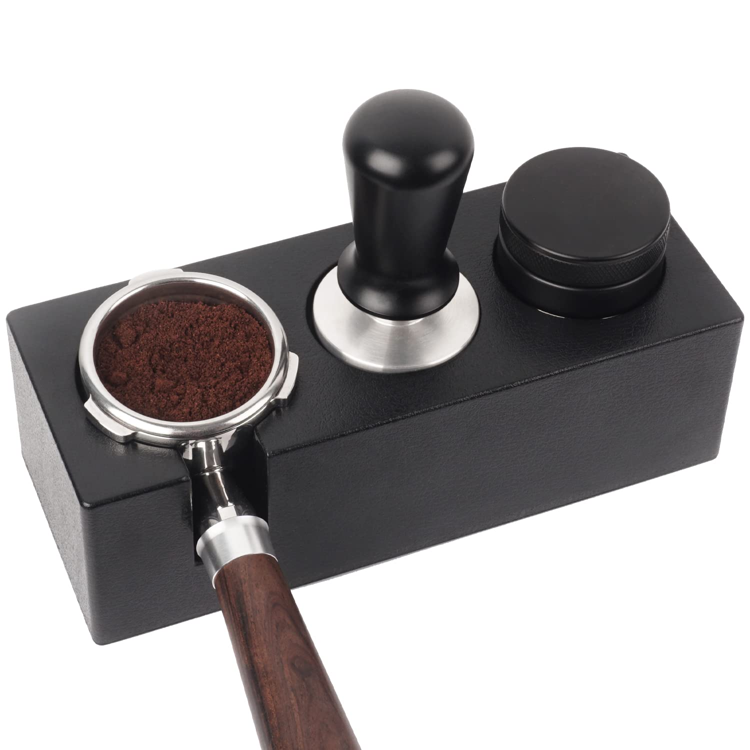 Ezebesta Tamper Station Anti-Slip Espresso Tamping Stand Solid Holder For Portafilters, Tamper And Distributor