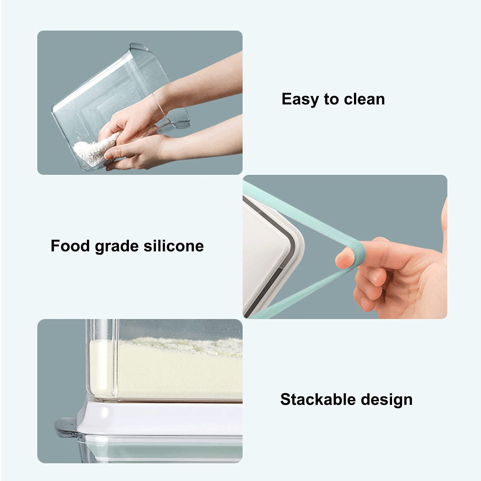 Cozey Daily Airtight Food Storage Container Formula Container Formula Dispenser With Spoon Bpa-Free Milk Powder Container For Ho