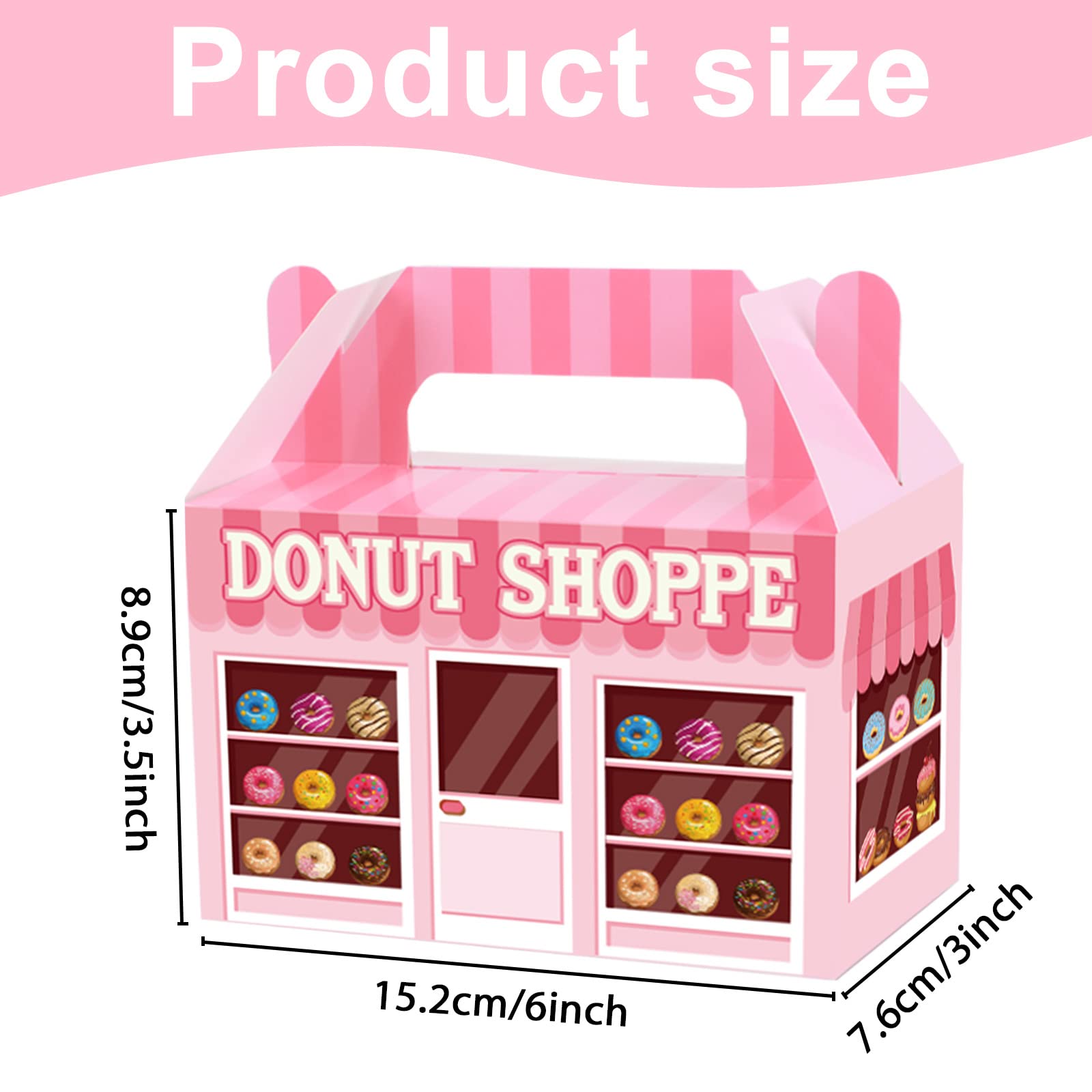 12 Pack Donut Party Favor Boxes Sweet Doughnut Candy Treat Bags Thanks A Hole Bunch Candy Goodies Valentine'S Day Gift Boxes For