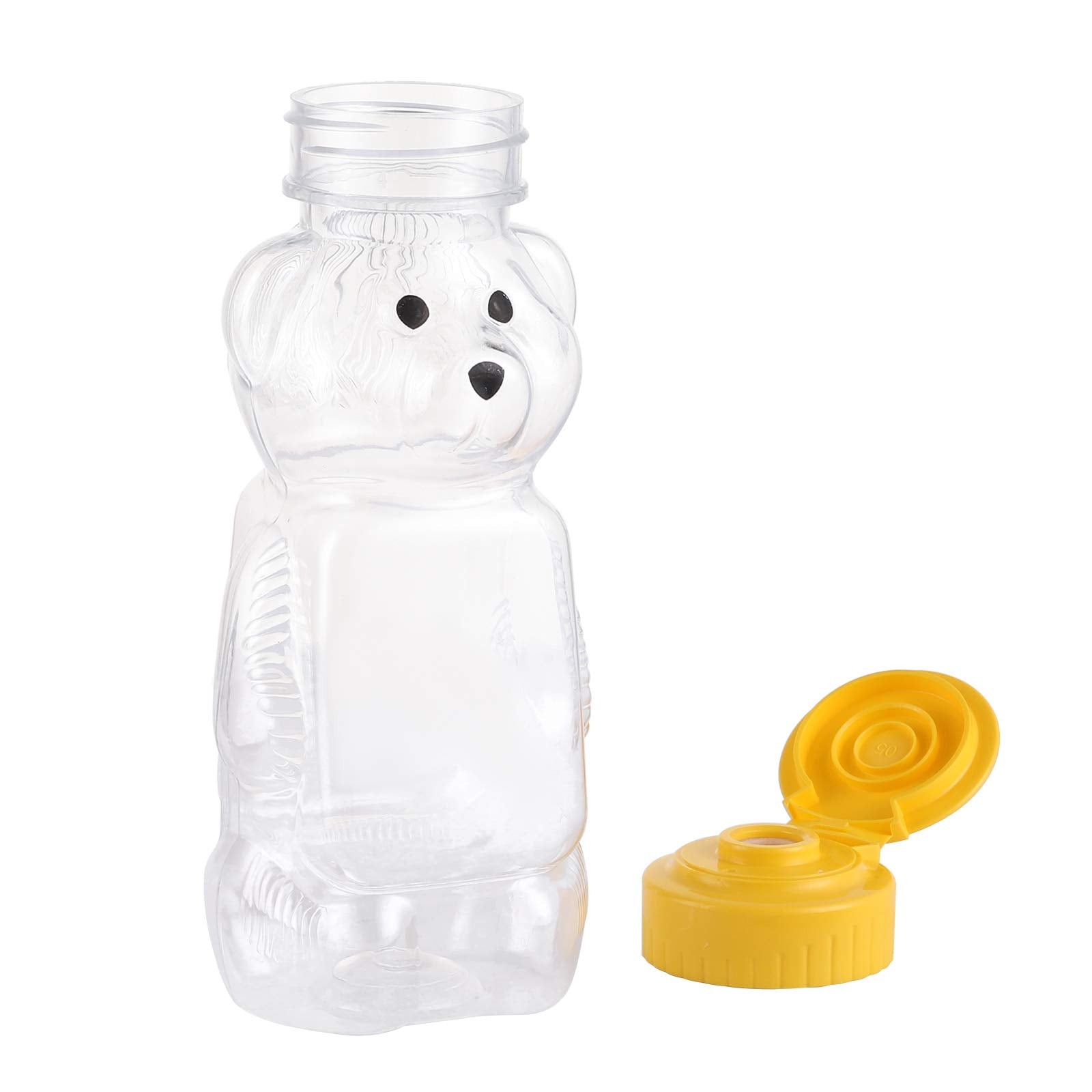 Bekith 16 Pack 8 Fluid Oz Plastic Bear Honey Bottle Jars, Honey Squeeze Bottle Empty With Flip-Top Lid For Storing And Dispensin