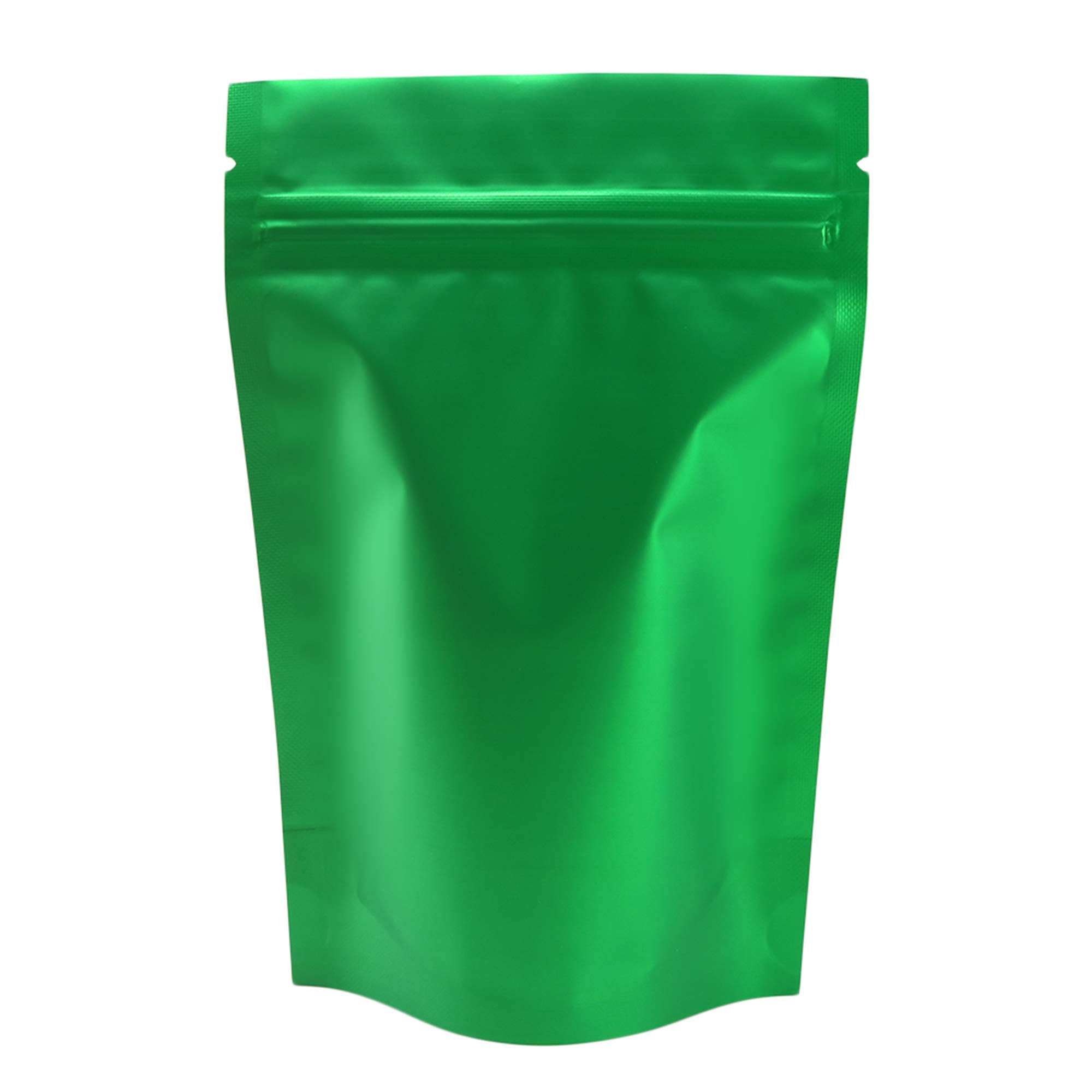 QQ Studio 100PCS Matte Double-Sided Colored Stand-Up Resealable QuickQlick Bags (16x22cm (6.3x8.6), Green)