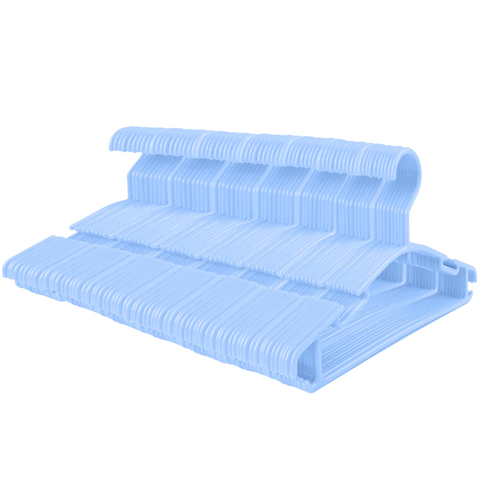 Goodtou Baby Hangers Plastic Baby Clothes Hangers 100 Pack Kids Hangers For Closet Infant Toddler Children Hangers Blue