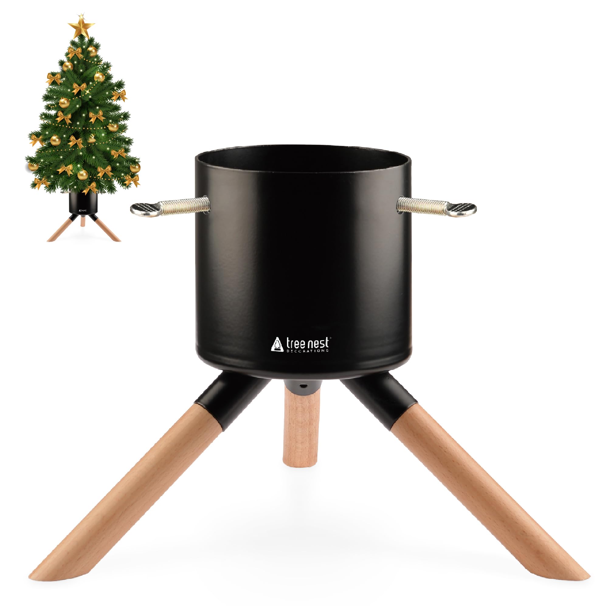Tree Nest Christmas Tree Stand Base for 3ft 4ft 5ft Modern Tabletop Christmas Small Tree Mini Christmas Tree Holder for Xmas Tre