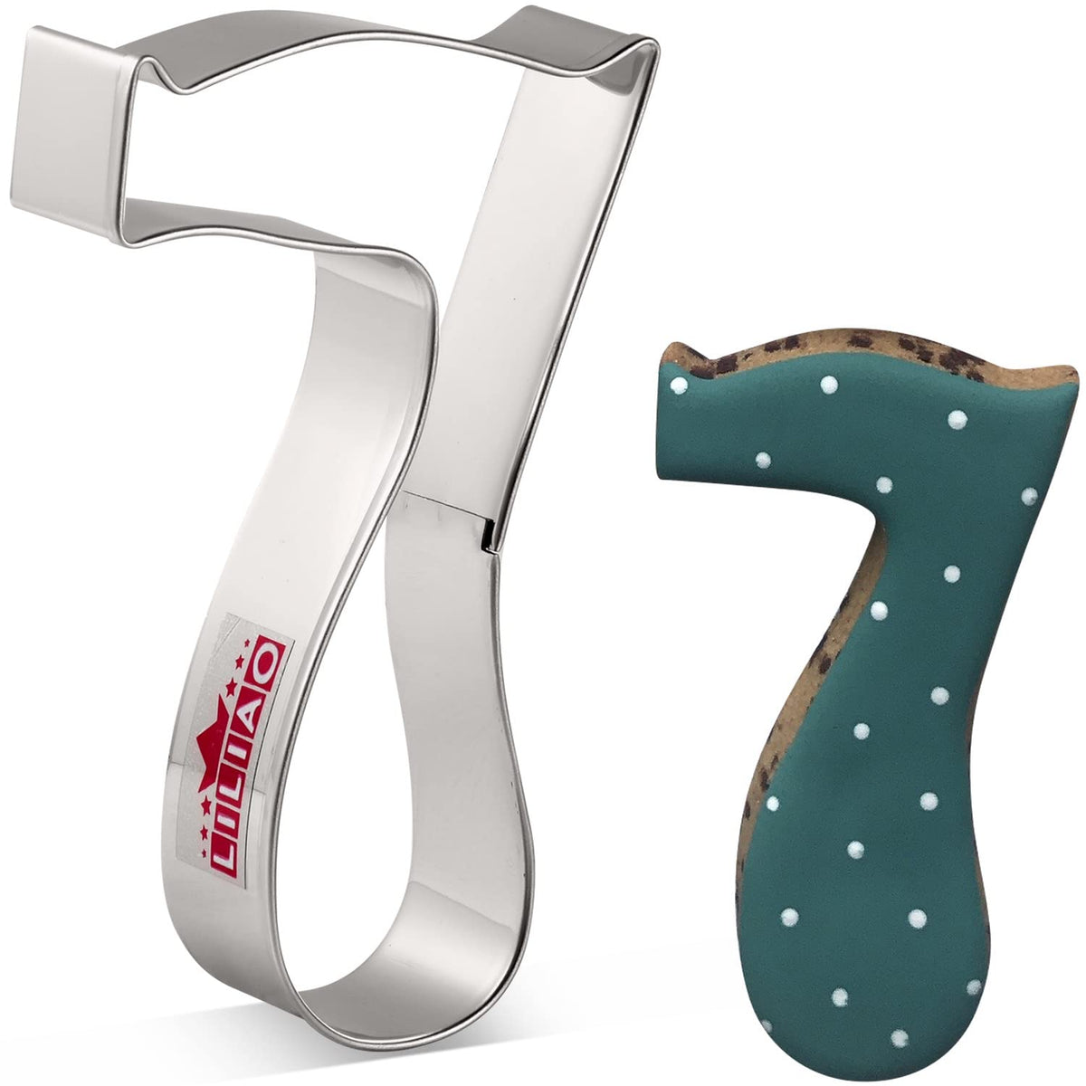 Liliao Number 7 Cookie Fondant Biscuit Cutter For Birthday/Anniversary/Special Day - 2.3 X 4 Inches - Stainless Steel