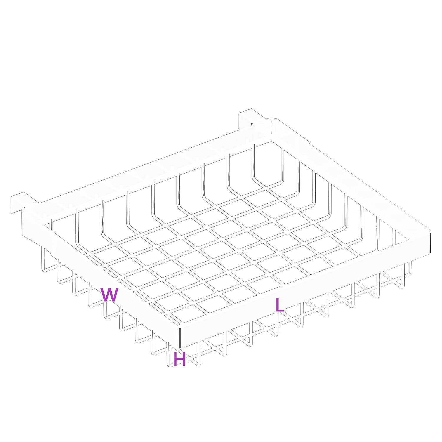 Pusdon Over Sink Dish Drying Rack Accessory Stainless Steel Parts For Diy Or Replace Purpose Repair Use (White, Big Fruit & Vege