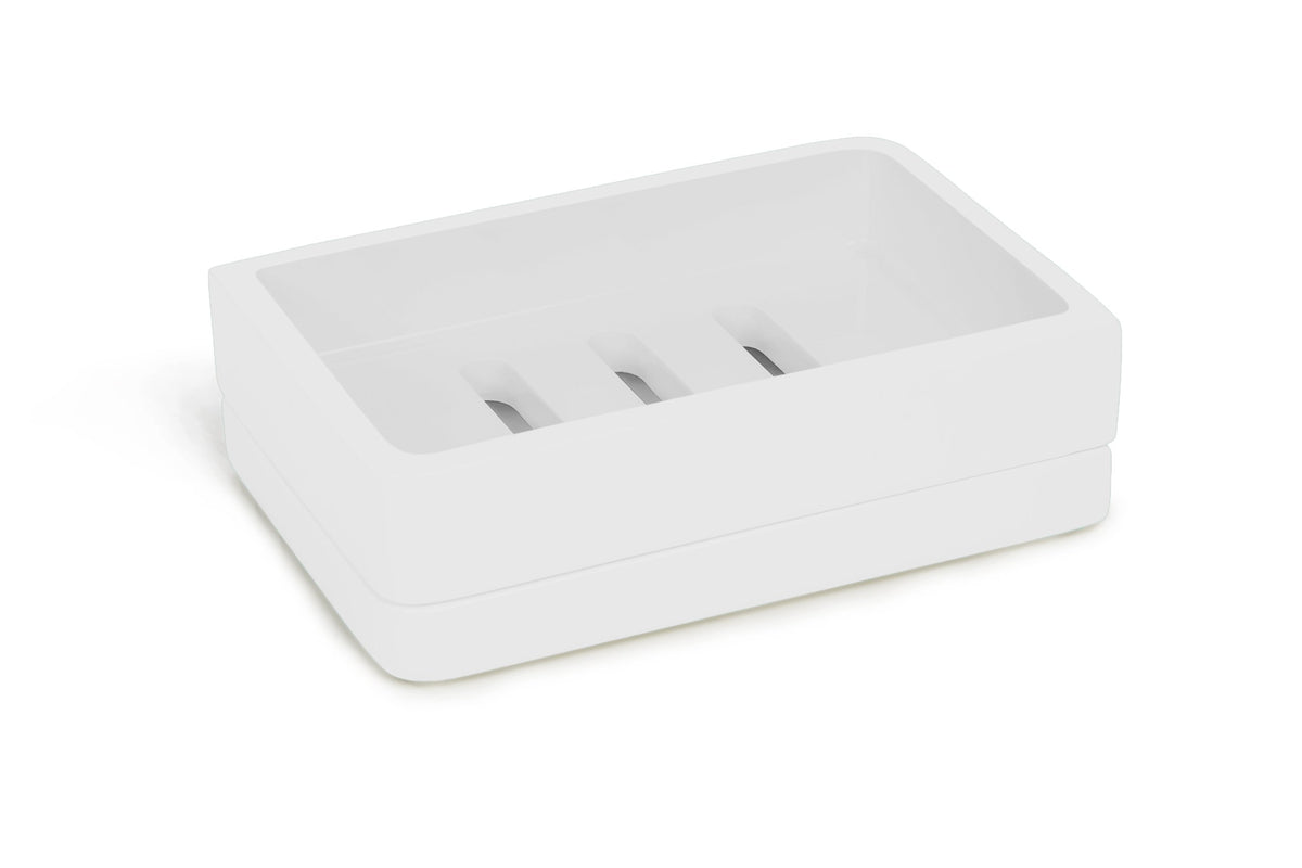 Kassatex Lacca Soap Dish, White
