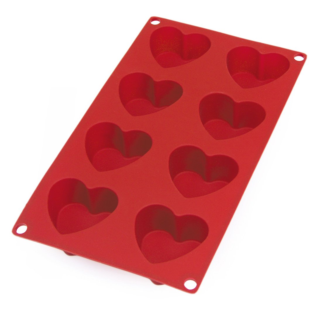 Lekue Multicavidad Corazon Rojo Set, Red