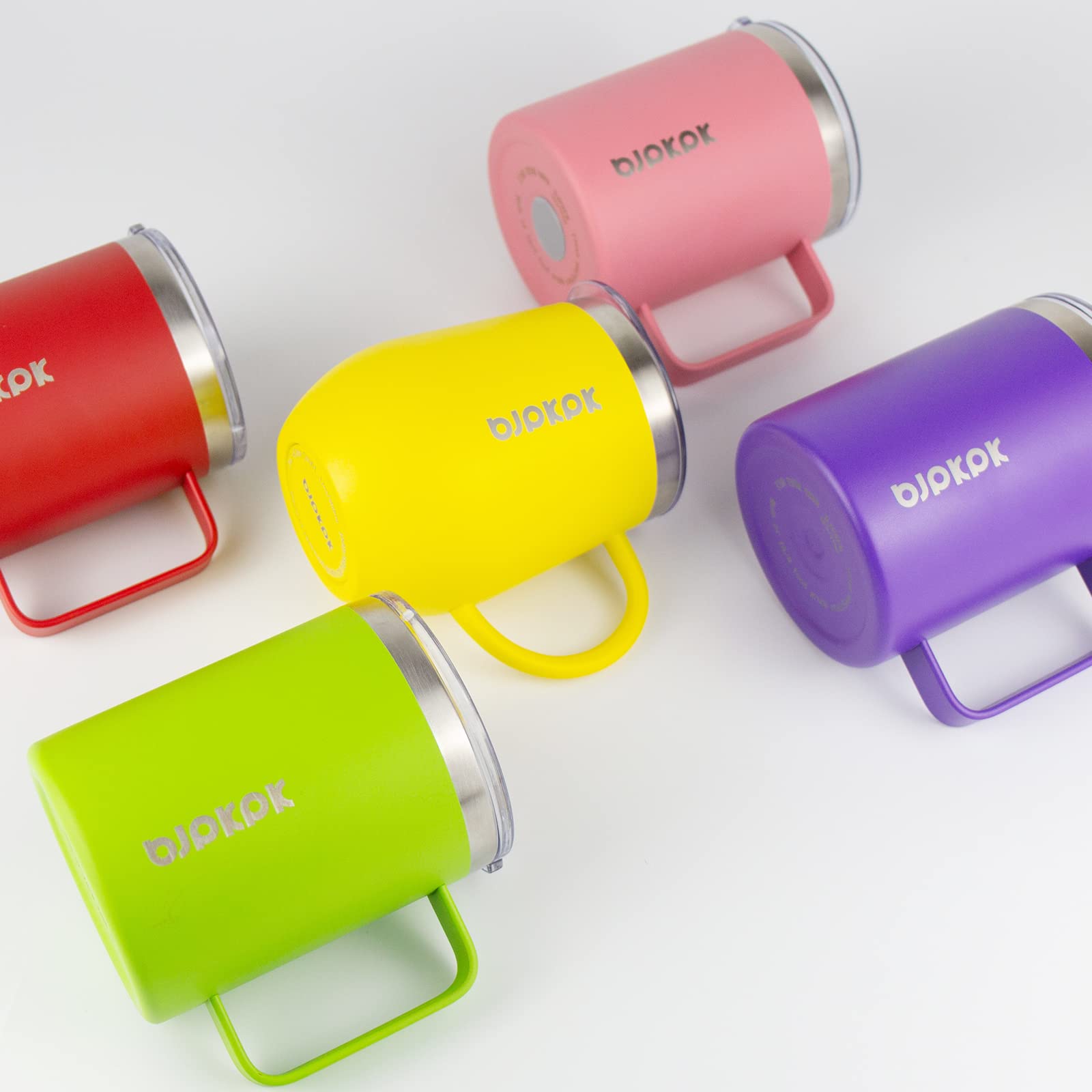 Bjpkpk 2 Pcs Insulated Coffee Mug, 14Oz Insulated Coffee Mug With Lid,Stainless Steel Insulated Coffee Mug With Splash Proof Lid