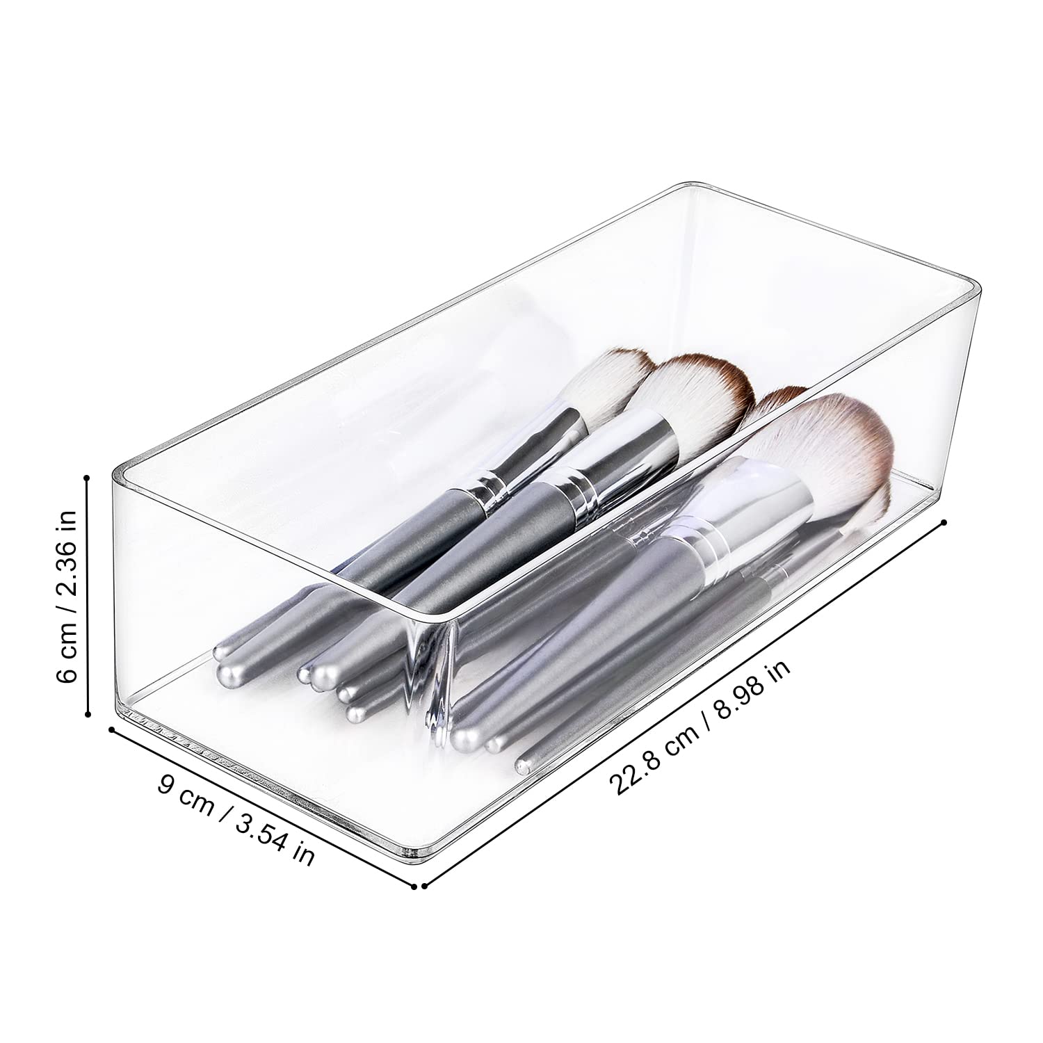 JessLab toothbrush Drawer organizer  Acrylic Stackable drawer Organizer  Makeup Organizer for Vanity  Countertop  Bathroom  Kitchen and Cabinet Storage  Designed in New York