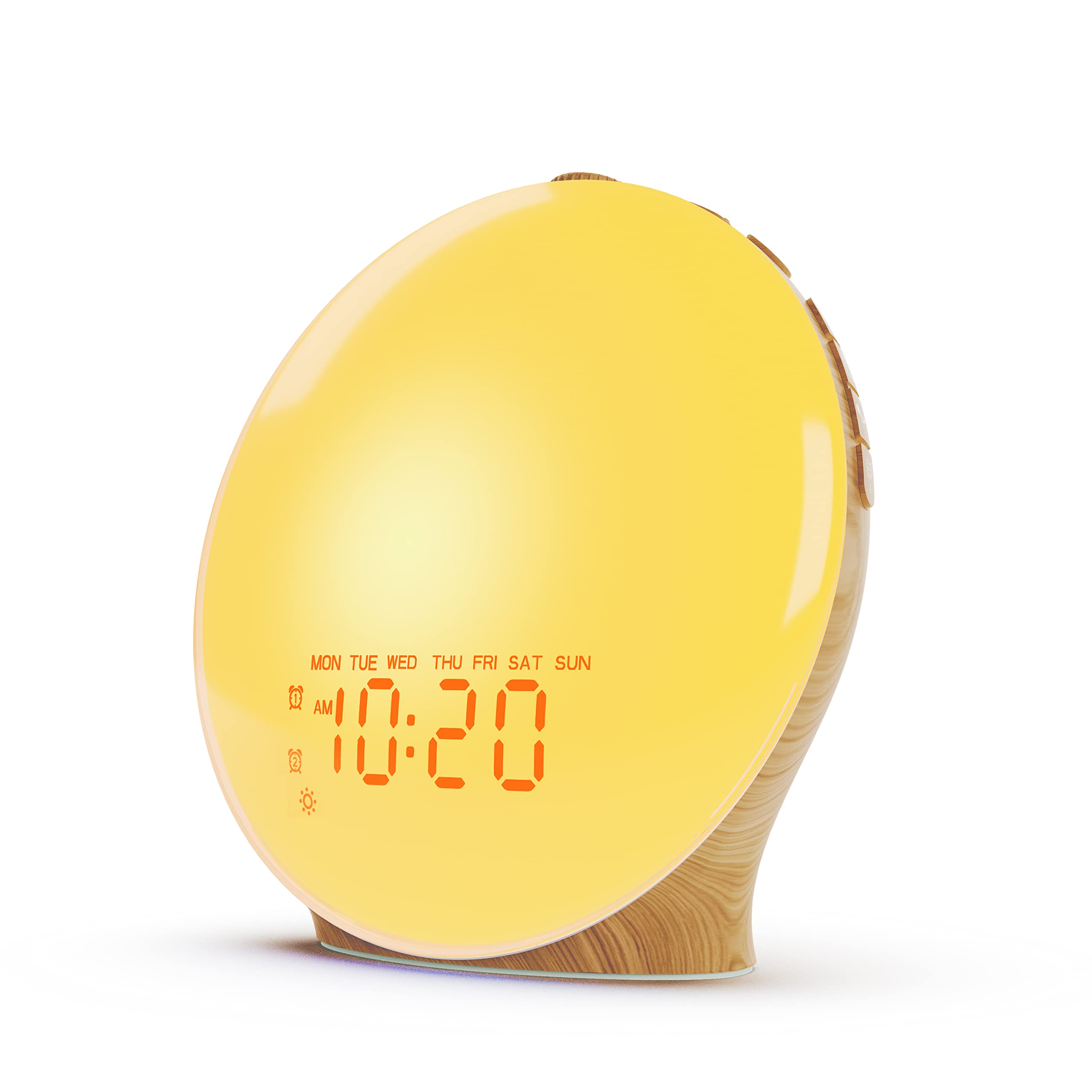 JALL Wake Up Light Sunrise Alarm Clock for Kids, Heavy Sleepers, Bedroom, White Noise Sound Machine with 17 Nihgt Lights, 25 Soo