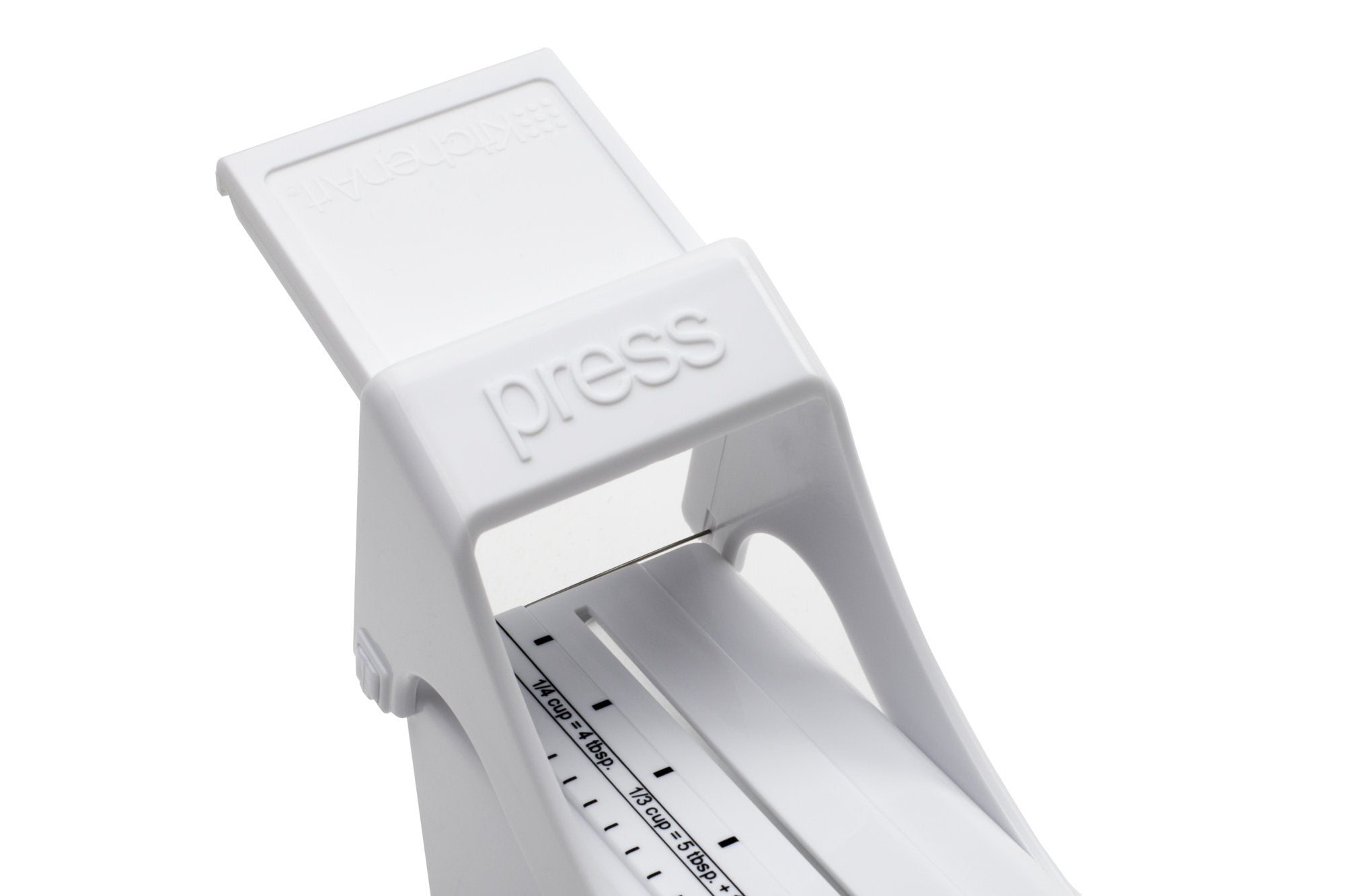 Kitchenart Buttermate Butter Cutter Slicer, Measuring Dispenser And Keeper, 1 Stick Capacity, White