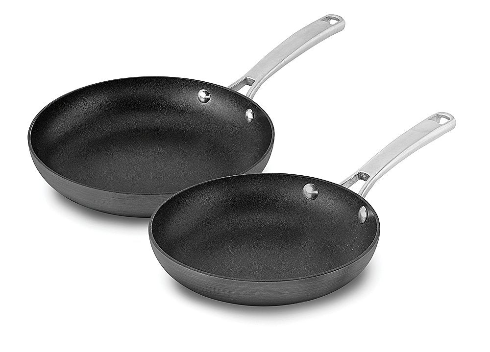Calphalon Nonstick Frying Pan Set With Stay-Cool Handles, 8- And 10-Inch, Grey