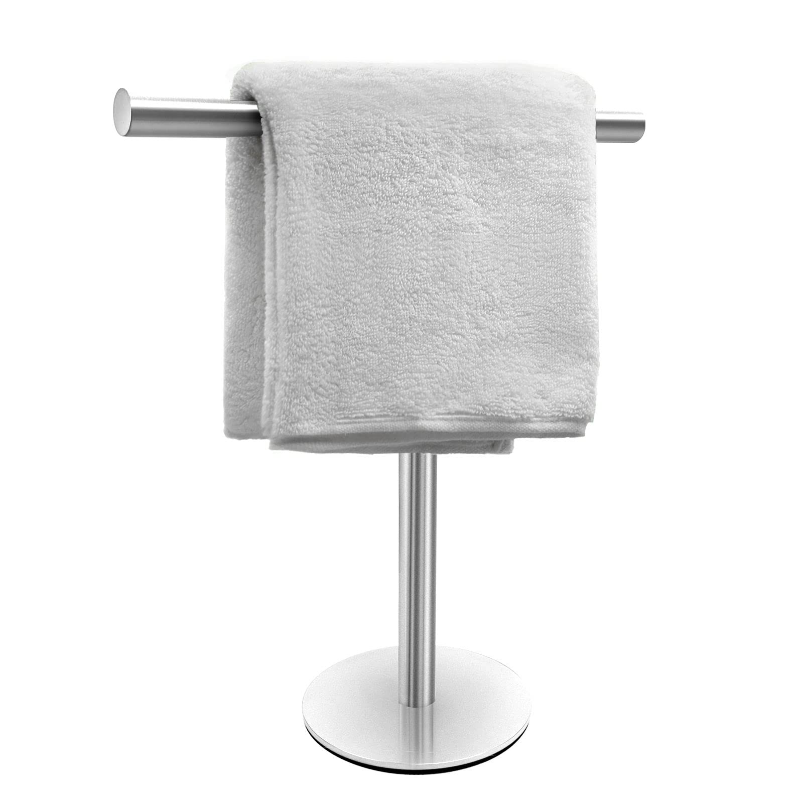 Bath Hand Towel Holder Stand For Bathroom Vanity Countertop Brushed Finish T-Shape Towel Bar Rack Stand Towel Bar For Bathroom K