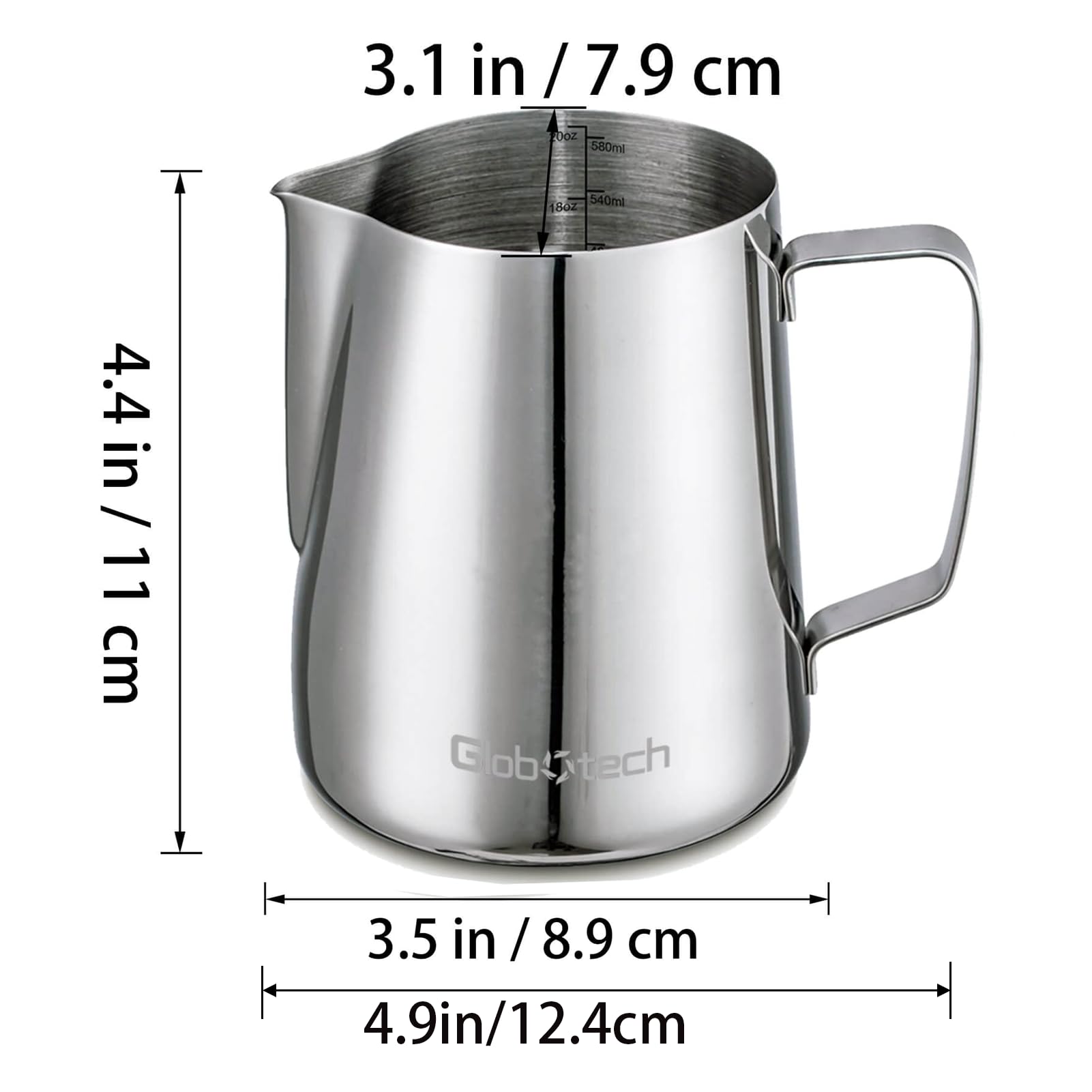 Stainless Steel Milk Frother Cup - Espresso Steaming Pitchers Coffee Foam Making Pitcher Latte Art Froth Cup Steaming Jug Cappuc