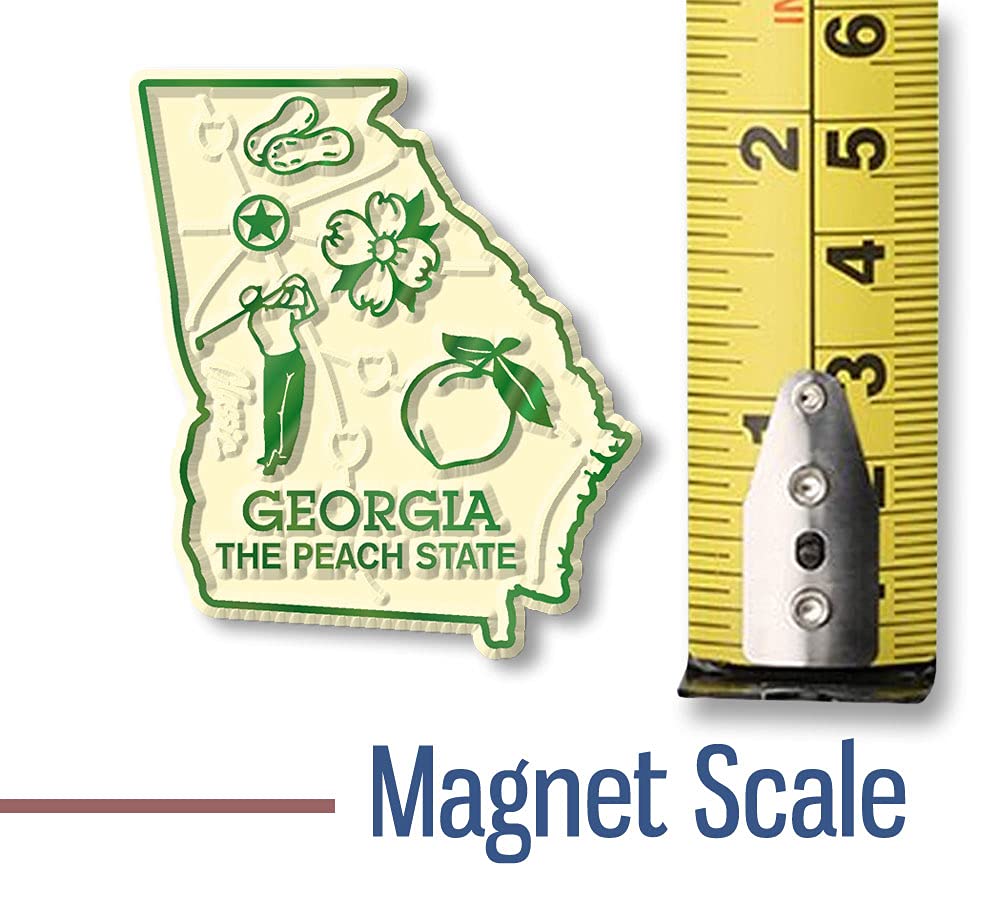 Georgia Small State Magnet By Classic Magnets, 1.8'' X 2.1'', Collectible Souvenirs Made In The Usa