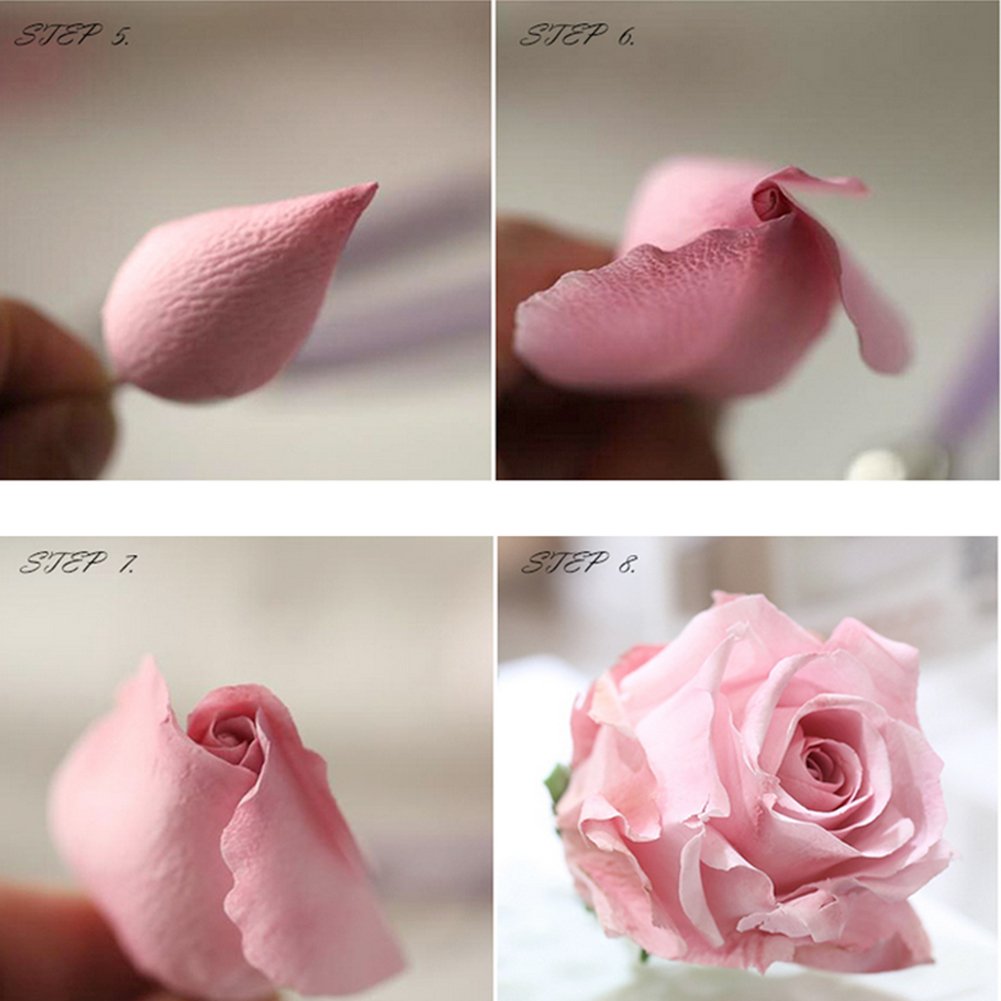 10 Pcs Austin Rose Cutter Set And 2 Pcs Rose Petals Shape Silicone Fondant Mold Veining Petal Sugar Flower Making Tool Cake Deco