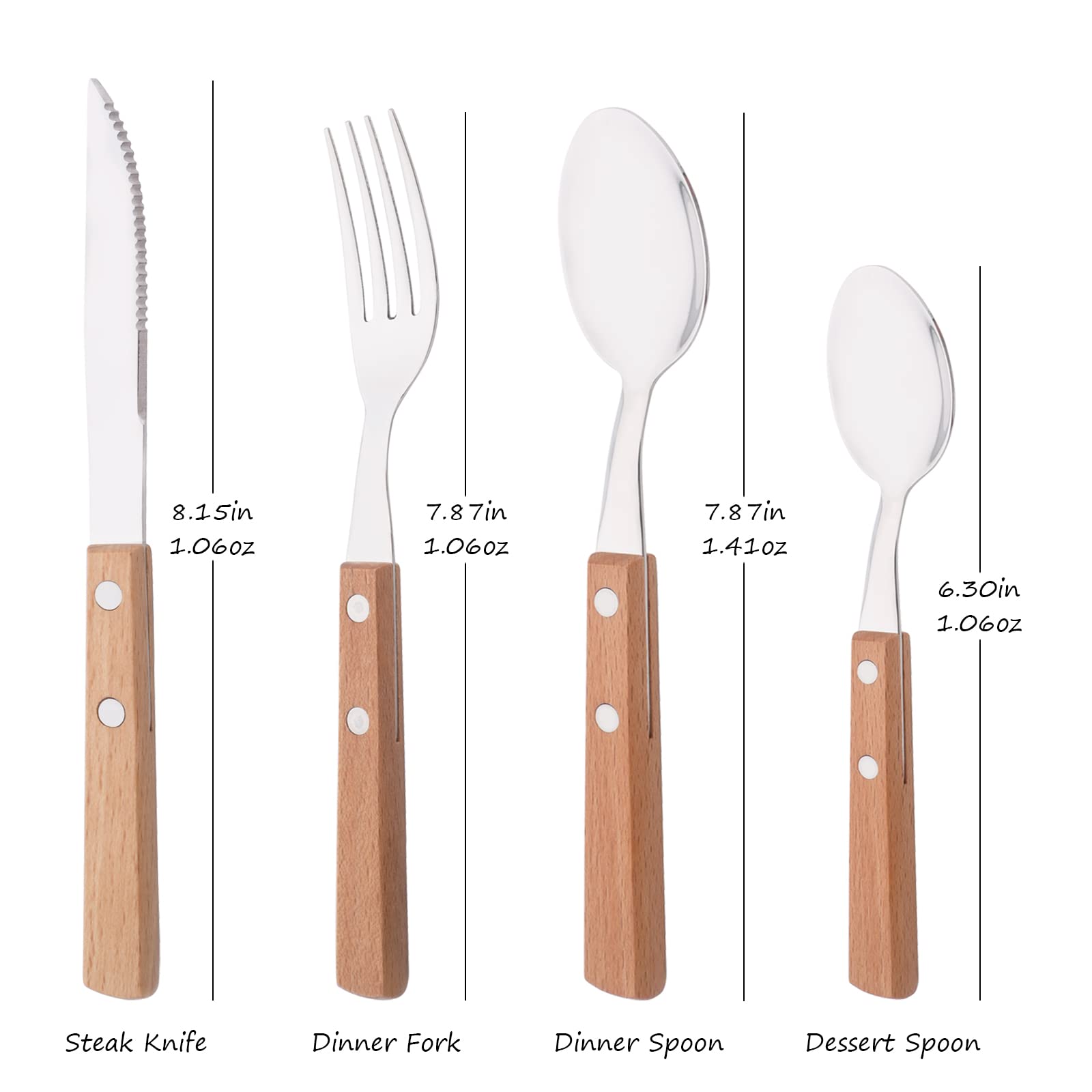 Dinner Forks Set Of 8, Uniturcky 304 Stainless Steel Silverware Forks, Table Forks Salad Forks Set, Mirror Polishing Dinner Fork