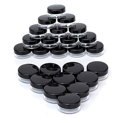Zejia 20 Gram Plastic Cosmetic Jars With Lids, 20 Pieces Small Cosmetic Containers, Travel Size Sample Containers, Round Travel