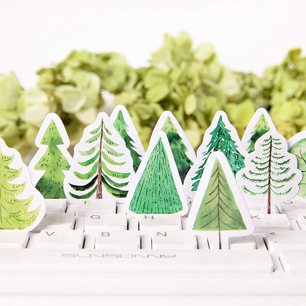 45 Pcs Small Scrapbooks Laptop Stickers, Doraking Boxed Forest Plants Leaves Pine Tree Decorative Stickers For Laptop Scrapbooki