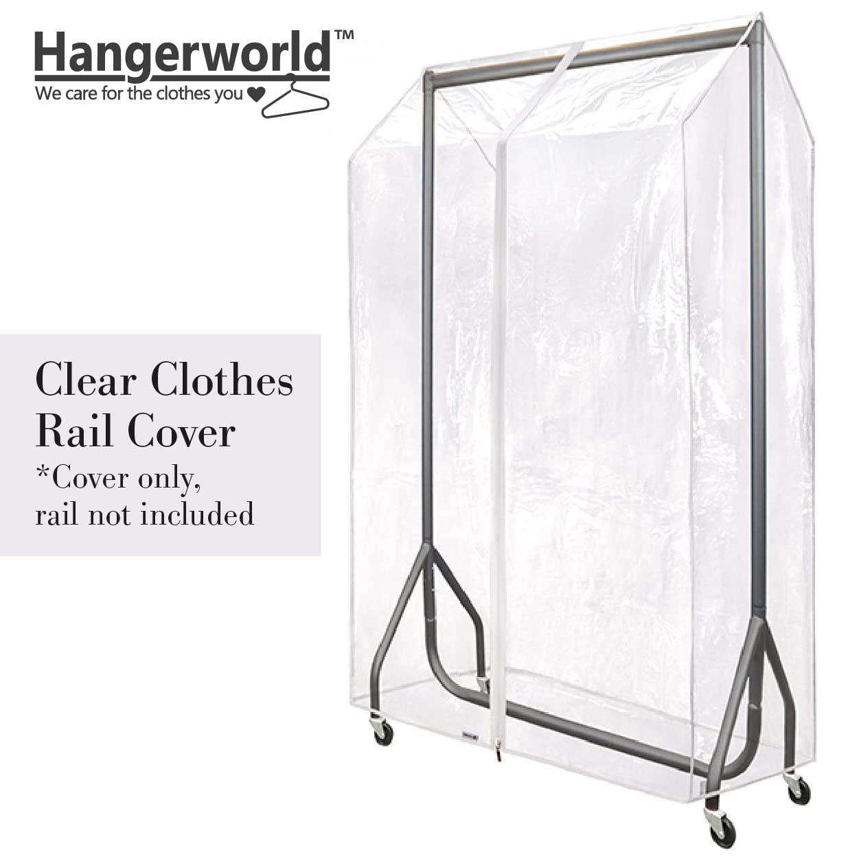 HANgERWORLD 3ft clothes garment Rack cover with Zipper  Showerproof  Breathable  Dust Protector for garment Rack cover ONLY (36x24x65)