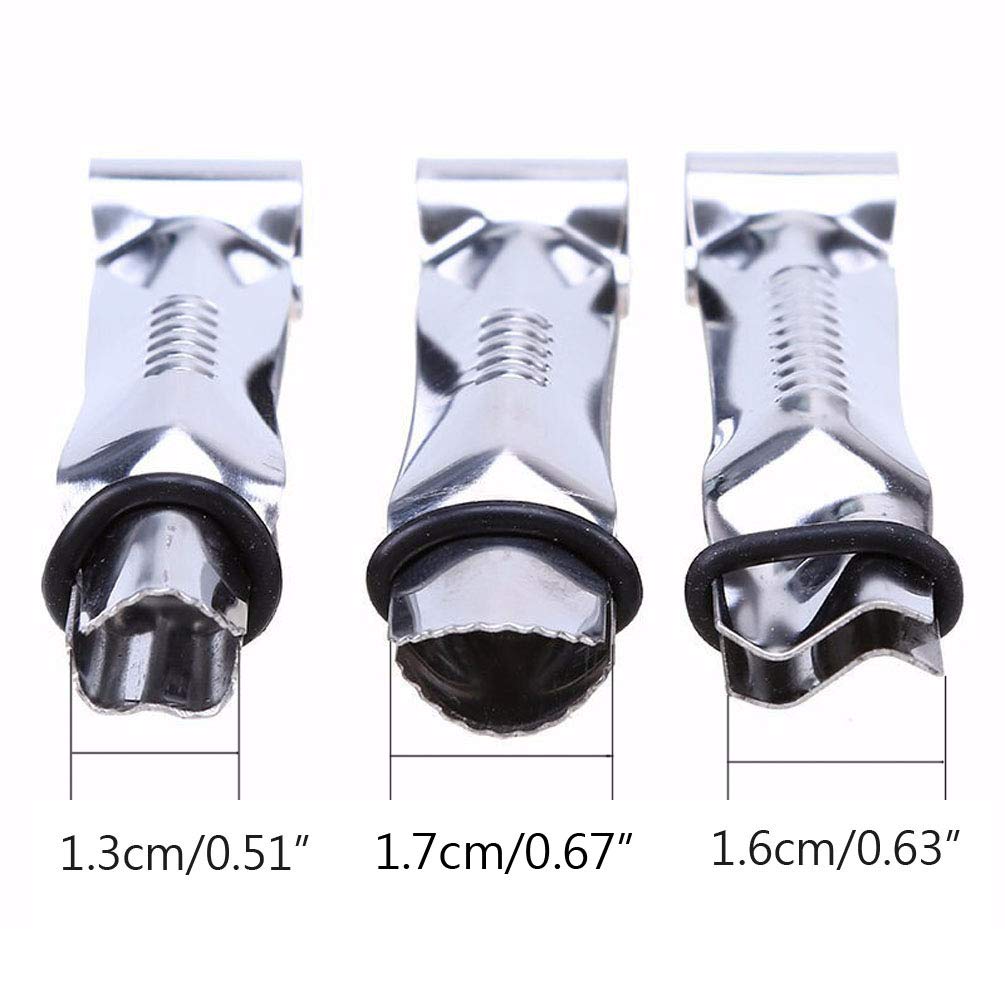 3 Pcs Stainless Steel Cake Lace Clips Fondant Cake Edge Decorating Tweezers Clamp Home Kitchen Baking Tools