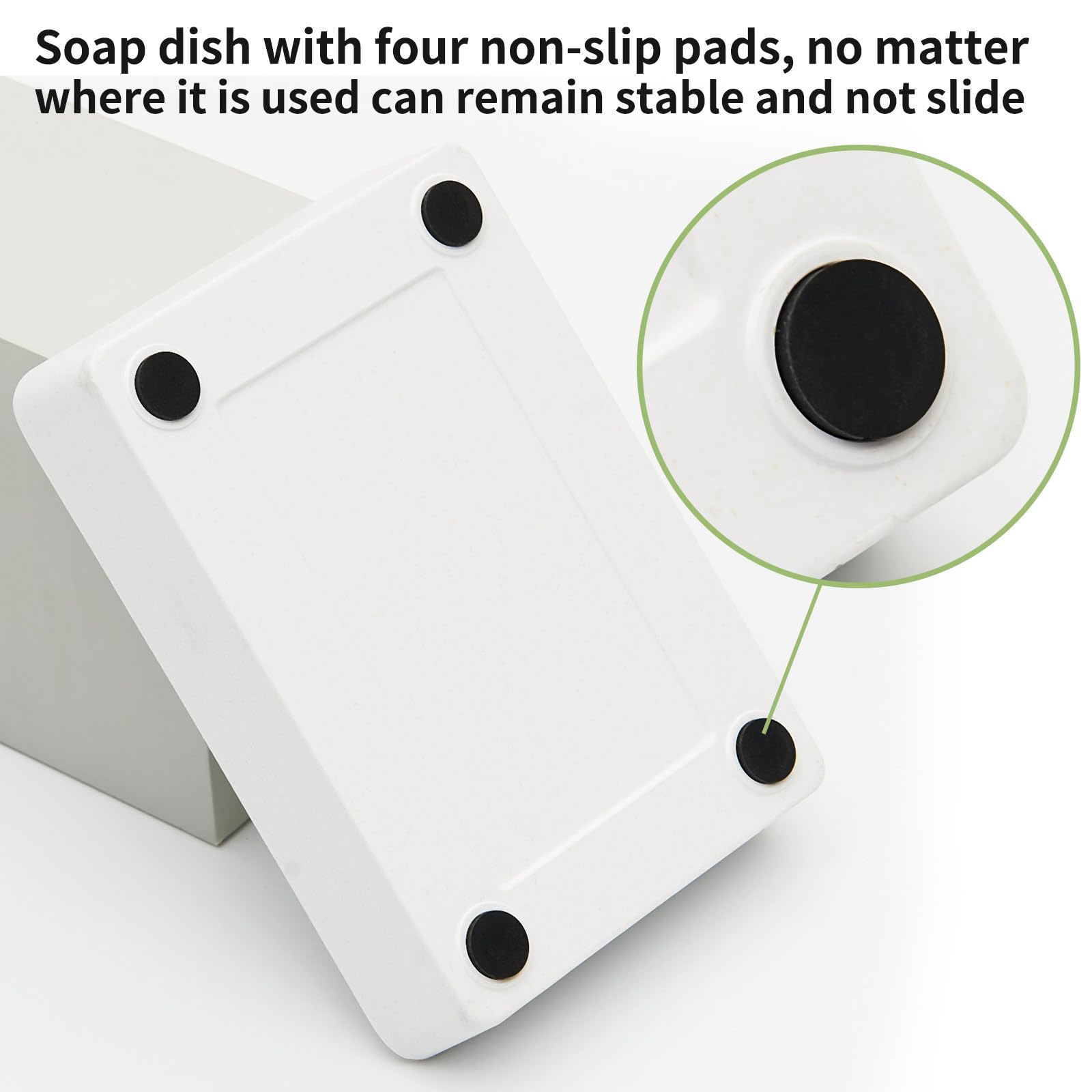 Bamboo Soap Dishes For Shower Wooden Soap Bar Holder For Bathroom Soap Tray Easy To Clean, Durable And With Non-Slip Pads(Single