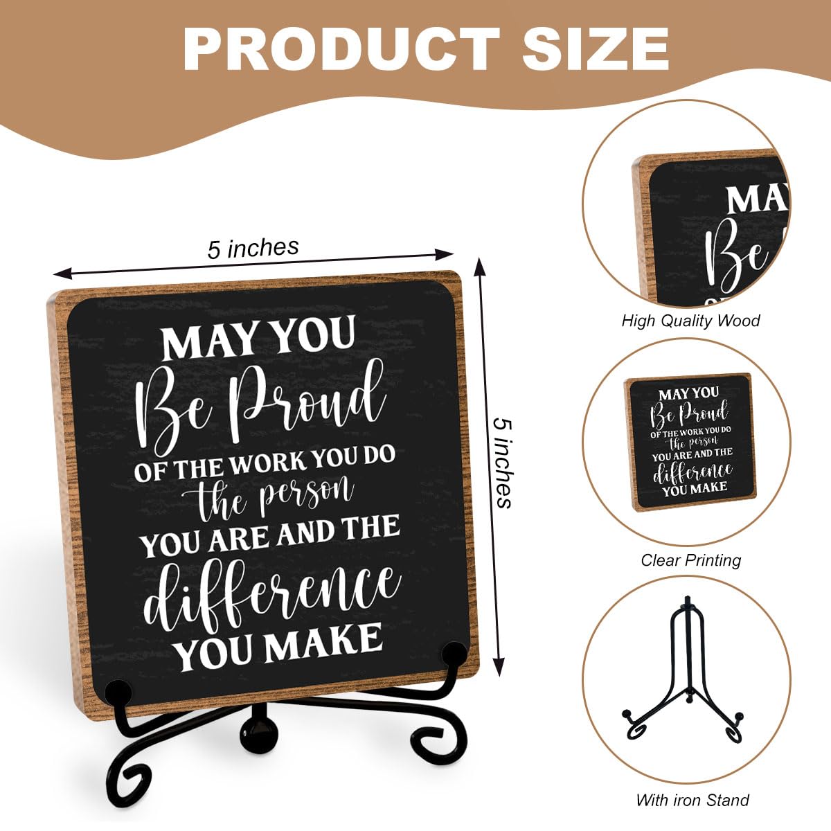 Inspirational Office Sign, Coworker Appreciation Gifts, Going Away Gifts for Women Men, Office Table Desk Cubicles Accessories D