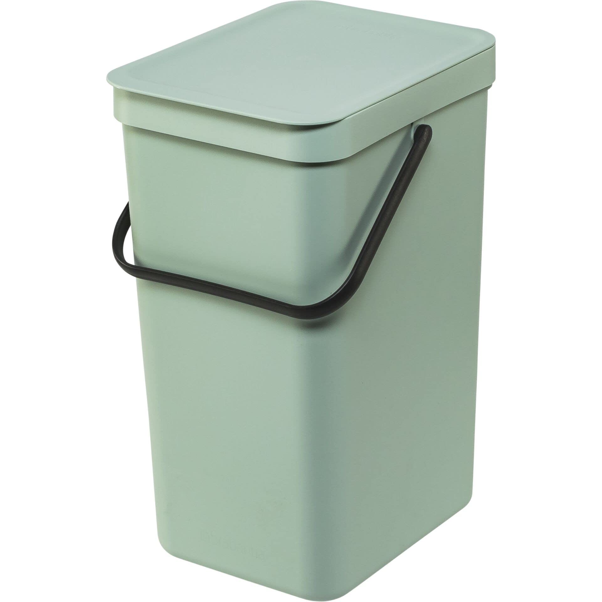 Brabantia Sort & go Kitchen Recycling can (42 galJade green) Stackable Waste Organiser with Handle & Removable Lid  Easy clean  Fixtures Included for Wallcupboard Mounting