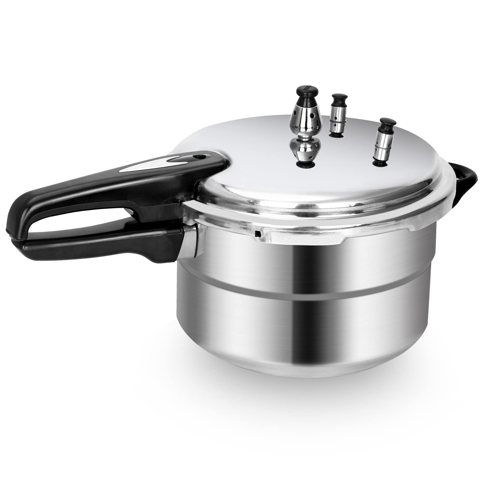 BreeRainz 5.3 Qt Stovetop Pressure Cooker & Canner, 10 PSI Induction Compatible Aluminum Pressure Canning Pot, Fast Cooking 70% 