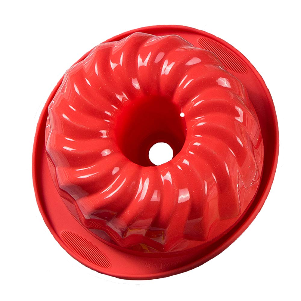 Webake Silicone Fluted Tube Cake Baking Pan Non-Stick 10 Inch Cake Mold Bakeware