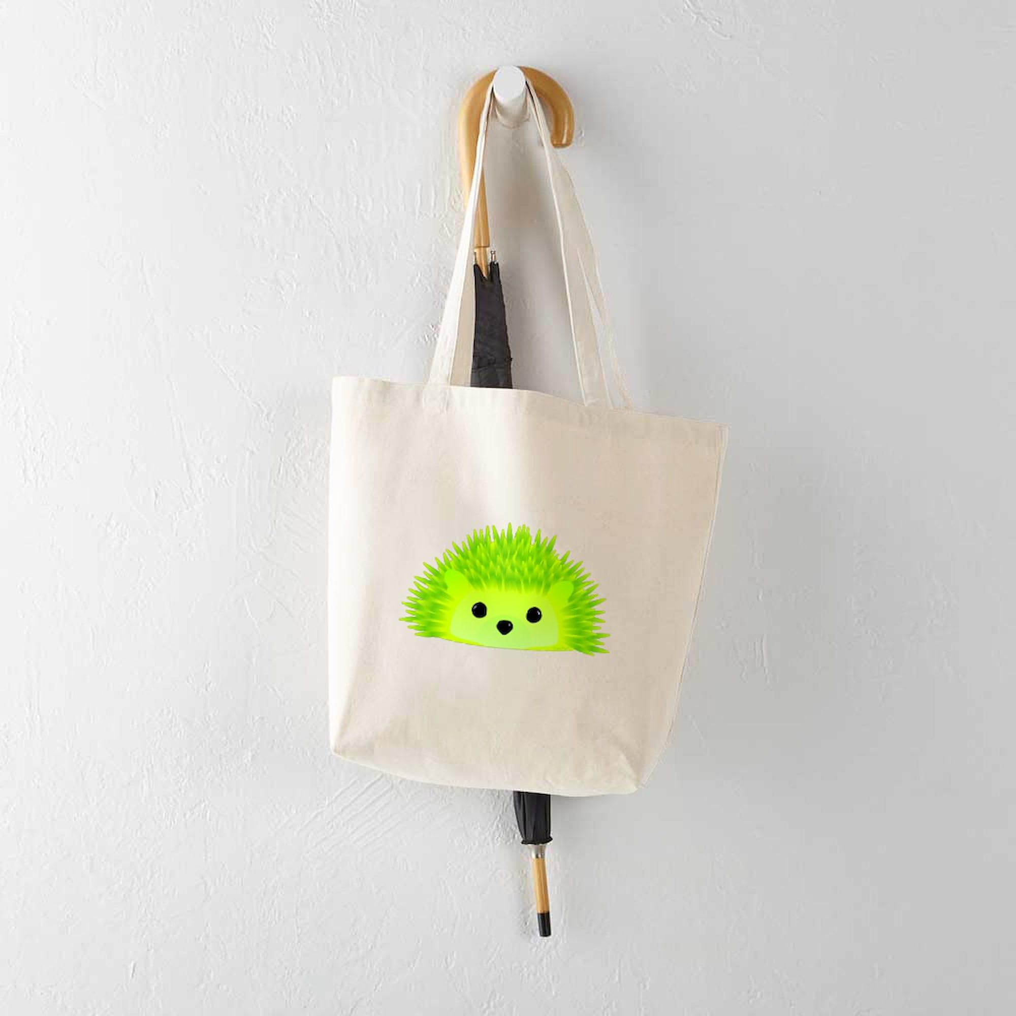 Cafepress Vedgy The Hedgehog Tote Bag Natural Canvas Tote Bag, Reusable Shopping Bag