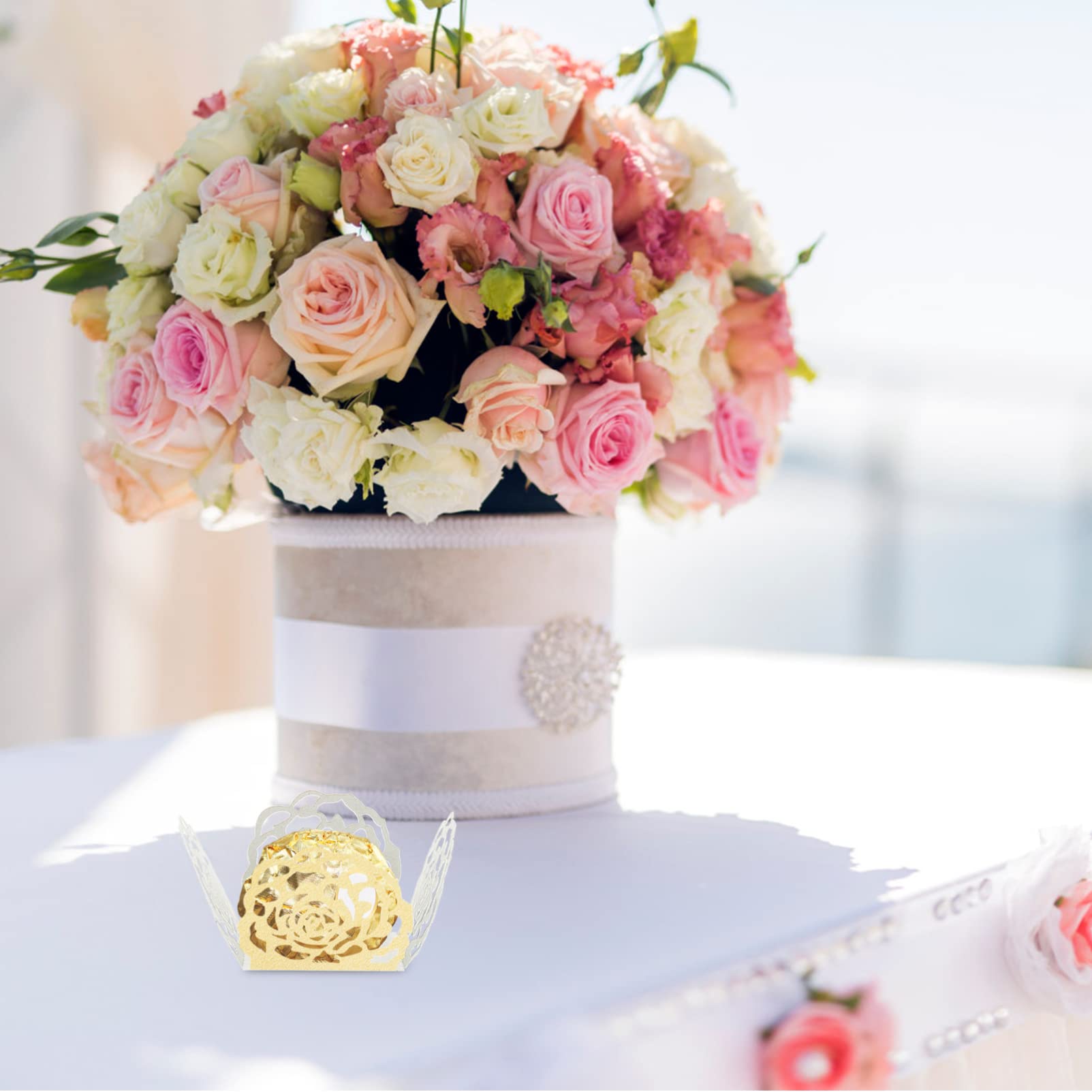 Dessert 50Pcs Truffle Wrappers Chocolate Candy Cups Truffle Liners Truffle Cups For Shower Bridal Shower Birthday Wedding Party