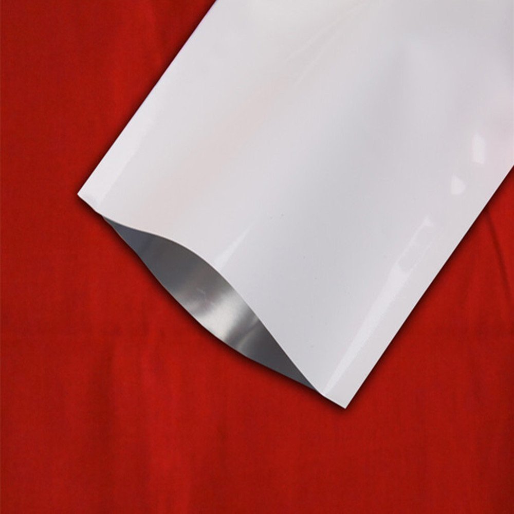 Pabck 500 Pieces White Metallic Mylar Foil Open Top Sealable Bags 3.1X4.7 Inch (2.8X4.3 Inch Inner Size) Vacuum Heat Seal Pouche