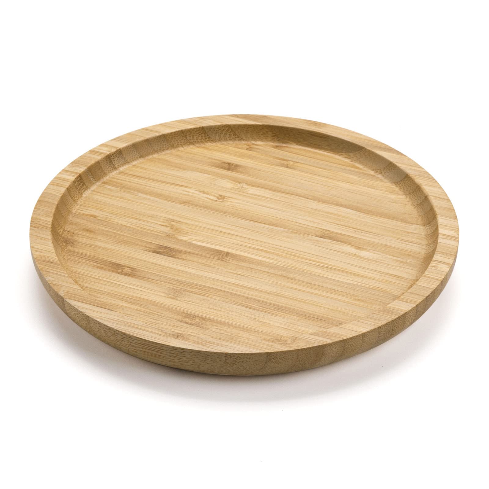 Ximisise Round Bamboo Tray, Wood Serving Tray, Wooden Platter, Wood Charcuterie Board, Decorative Tray For Coffee Table, 7.9 Inc