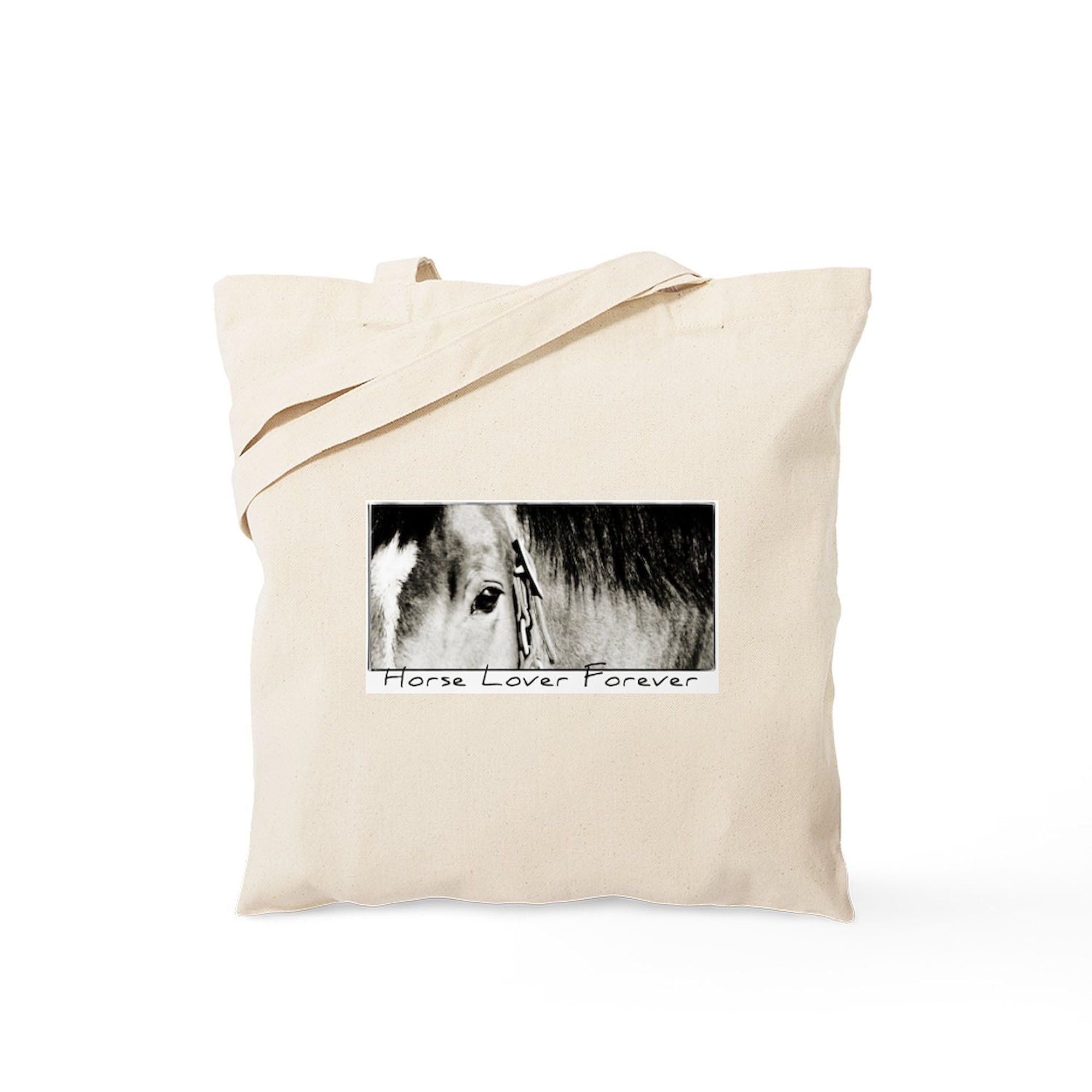 Cafepress Horse Eye Art Tote Bag Natural Canvas Tote Bag, Reusable Shopping Bag