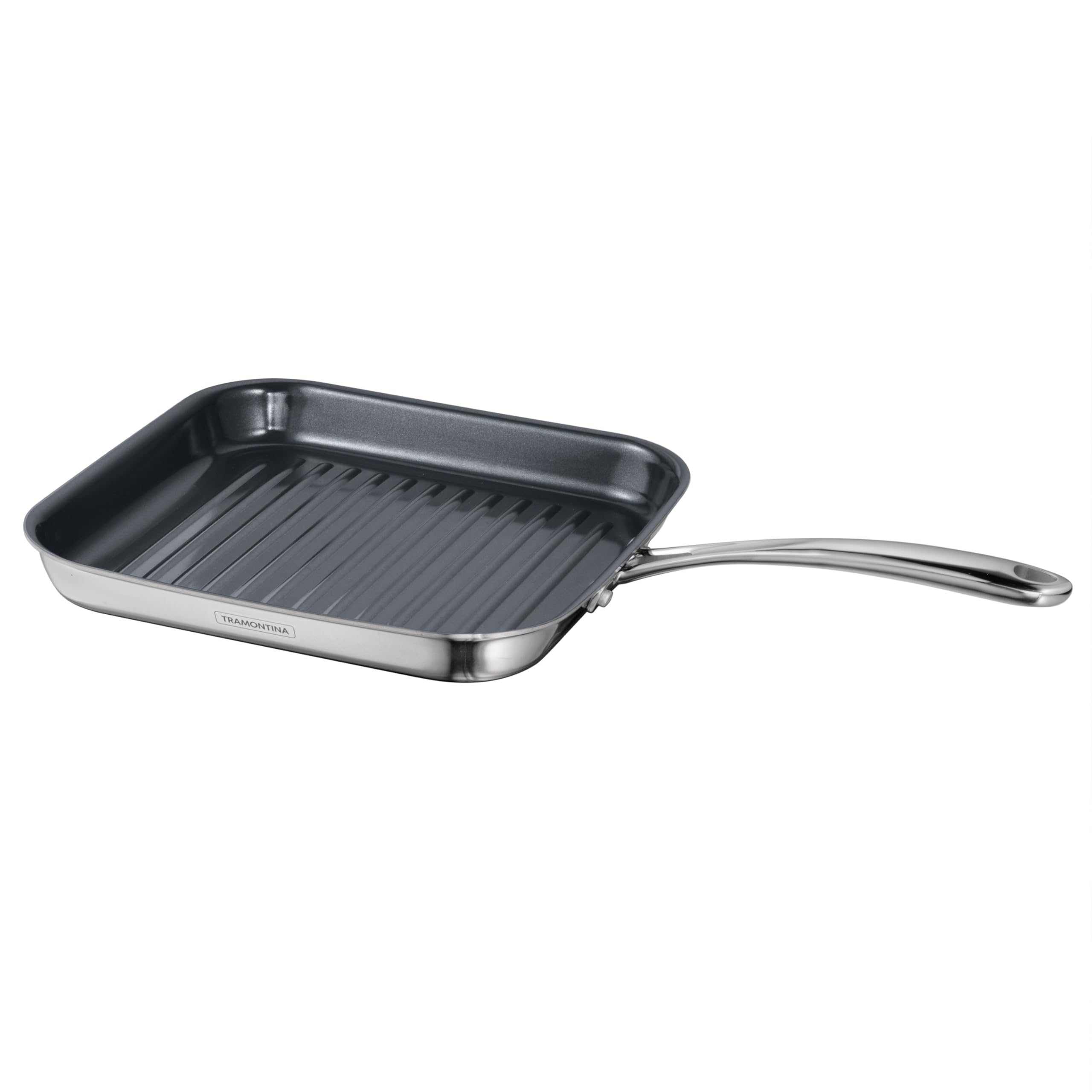 Tramontina Utsava TriPly Clad Stainless Steel 10Inch Square Grill Pan