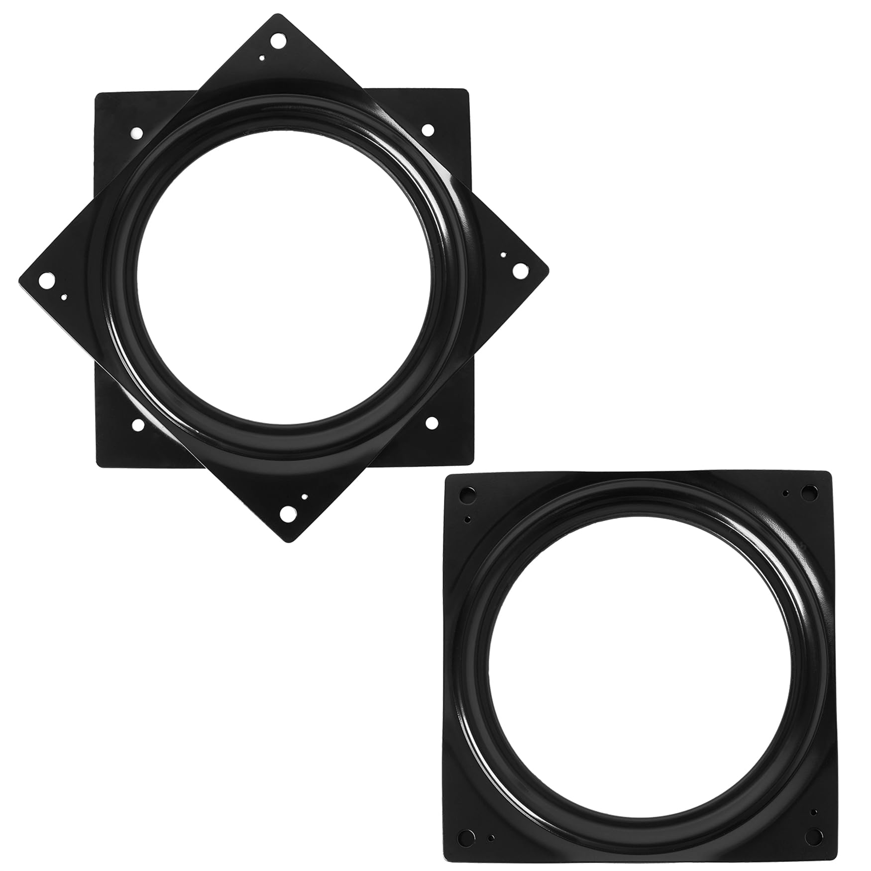 Dmstech 6'' Lazy Susan Turntable (Black) 500-Lb Steel Ball Bearing Rotating Tray Strong Sturdy Table Cabinet Low Profile For 360